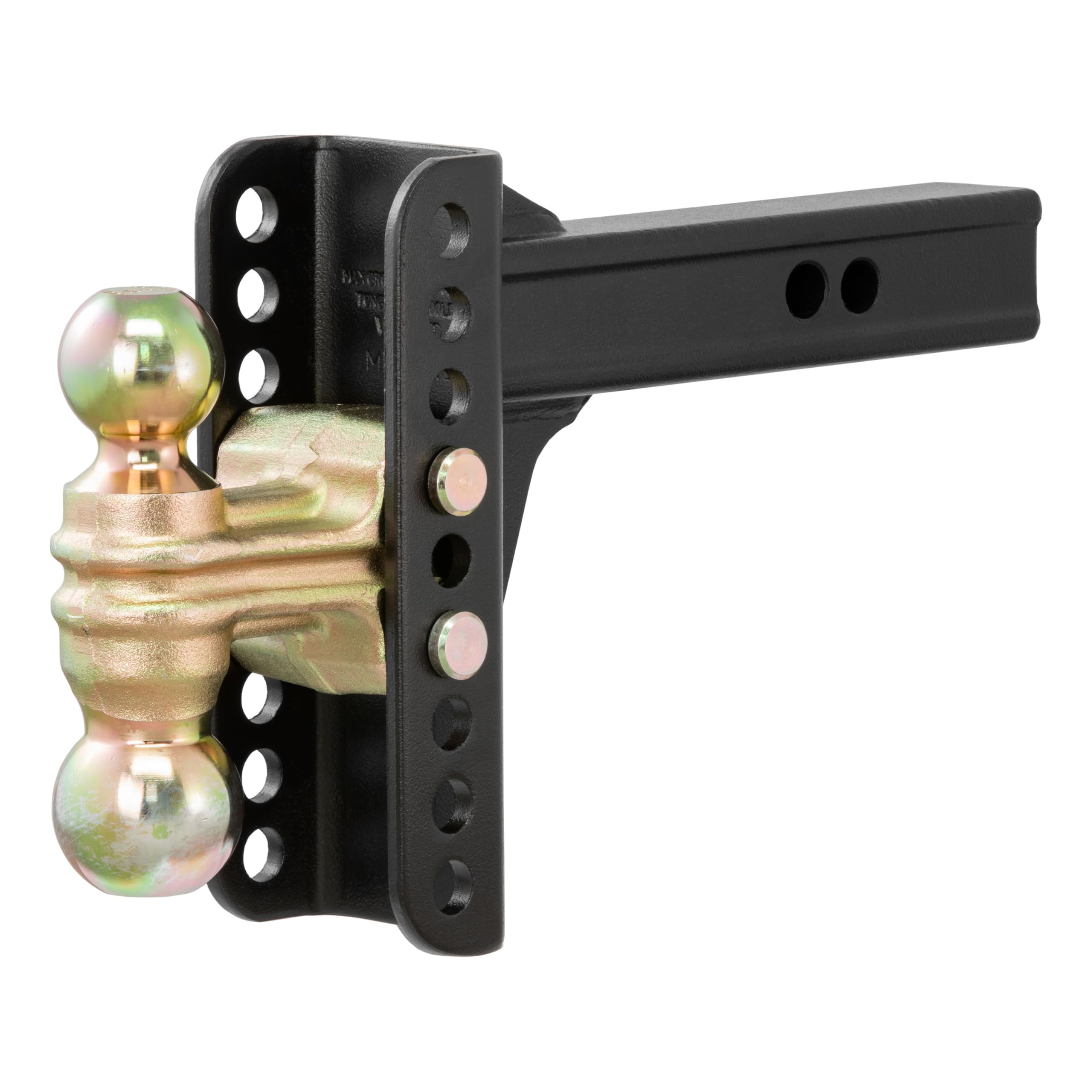 CURT 45900 Adjustable Trailer Hitch Ball Mount, 2-Inch Receiver, 6-Inch Drop, 2 and 2-5/16-Inch Balls, 14,000 lbs , Black