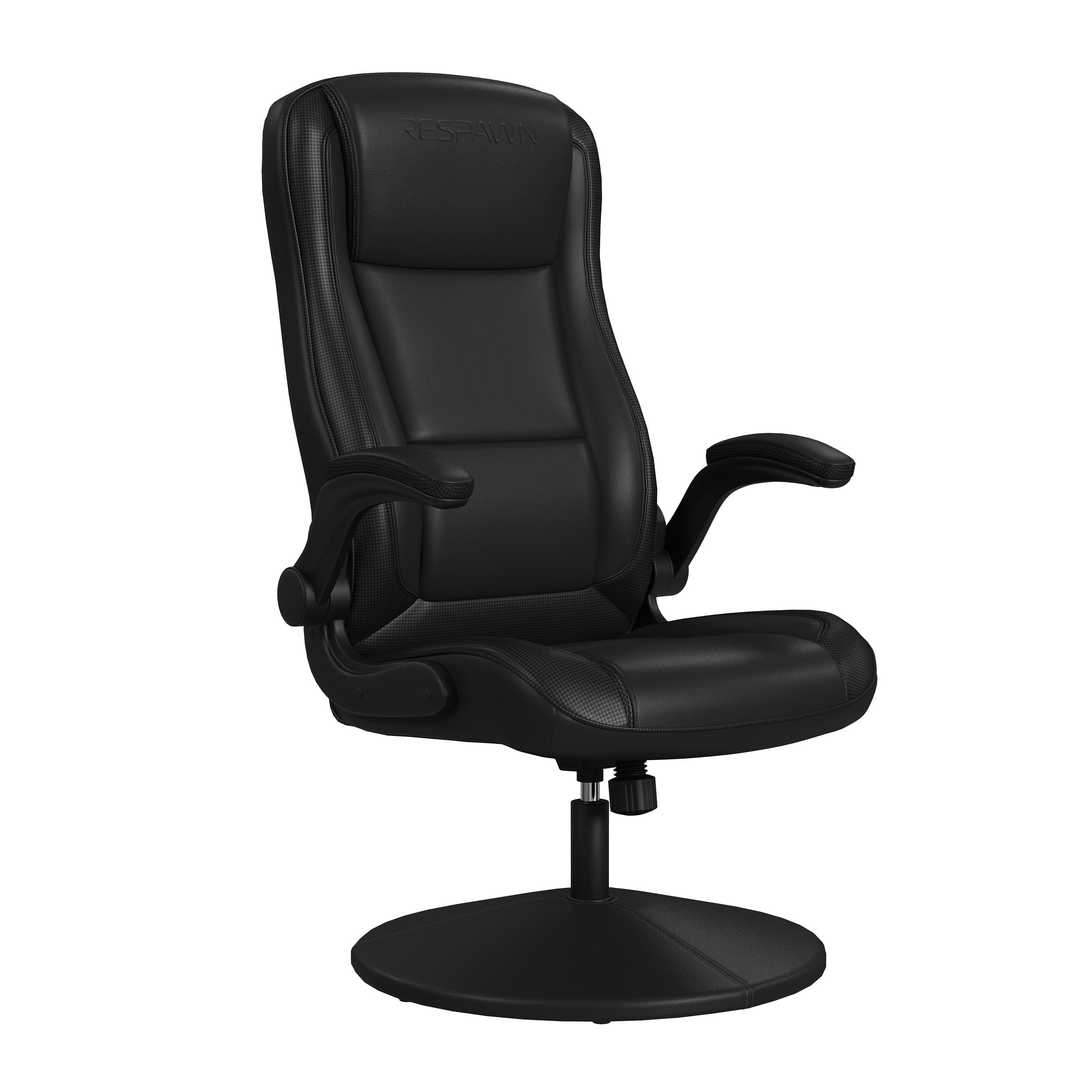 RESPAWN 800 Gaming Chair Floor, Swivel Rocker Gaming Chair, High Back Ergonomic Floor Gaming Chair for Kids and Adults, Gaming Recliner, Floor Rocker Chair with Armrests - Black