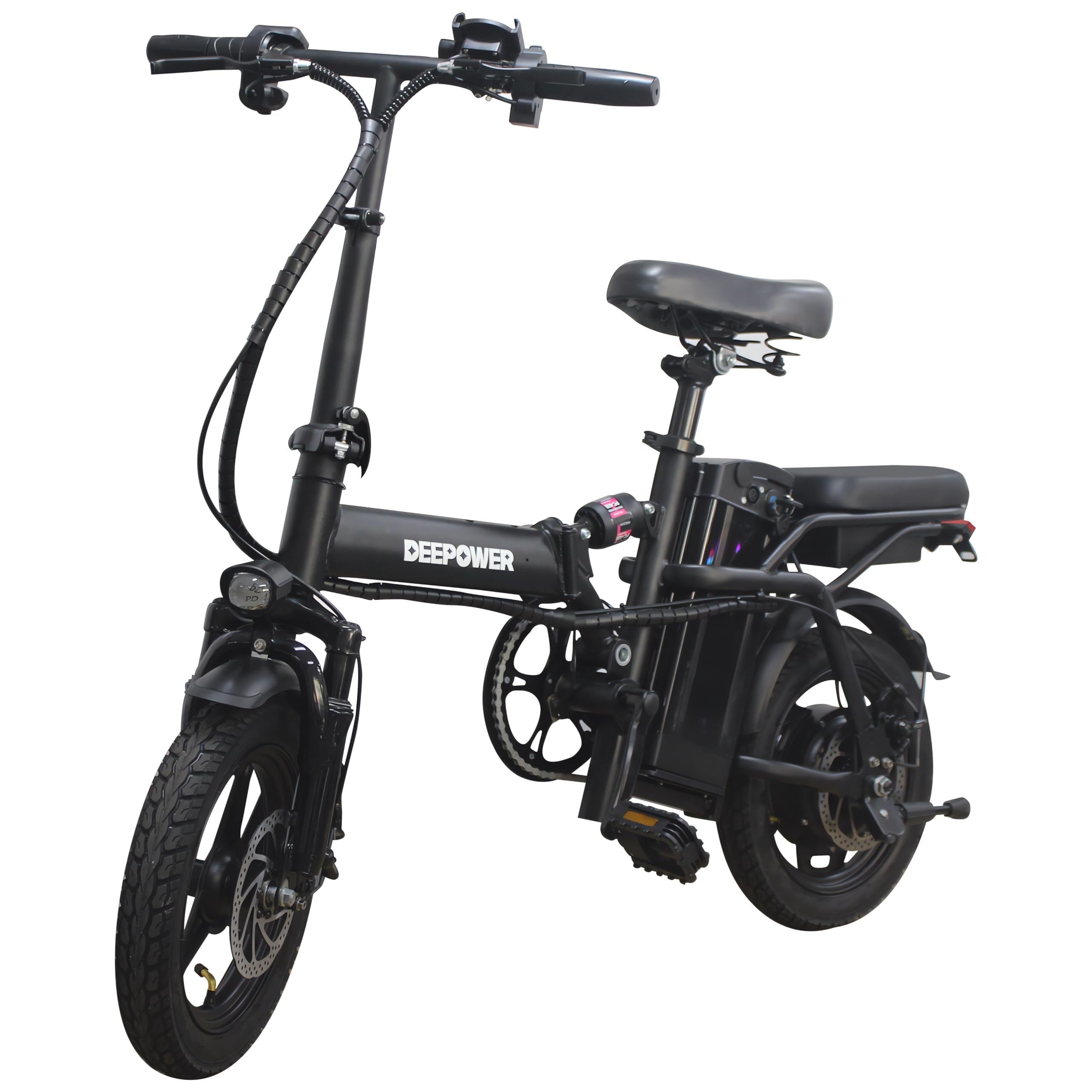 VeloTek 14" Compact Electric Bike, 20 MPH, Dual Disc Brake, Portable and Comfort, Foldable E-Bike for Adults, 20 Miles