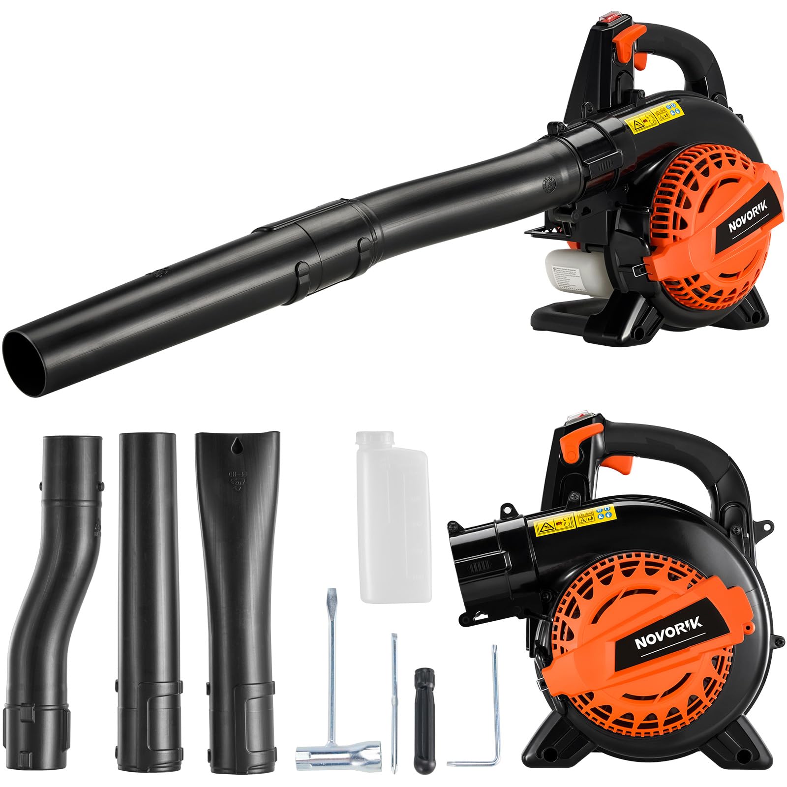 Gas Leaf Blower for Lawn Care, Leaf Cleaning (Orange)