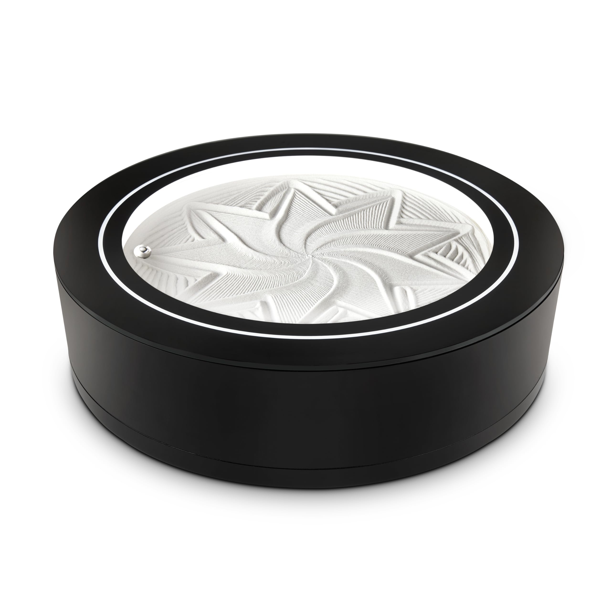 Homedics 11” Drift Sandscape, Compact Size, Zen Garden, Meditation Accessories, Decorative Sandscape, Smart LED Lighting, Wi-Fi Enabled (Black)