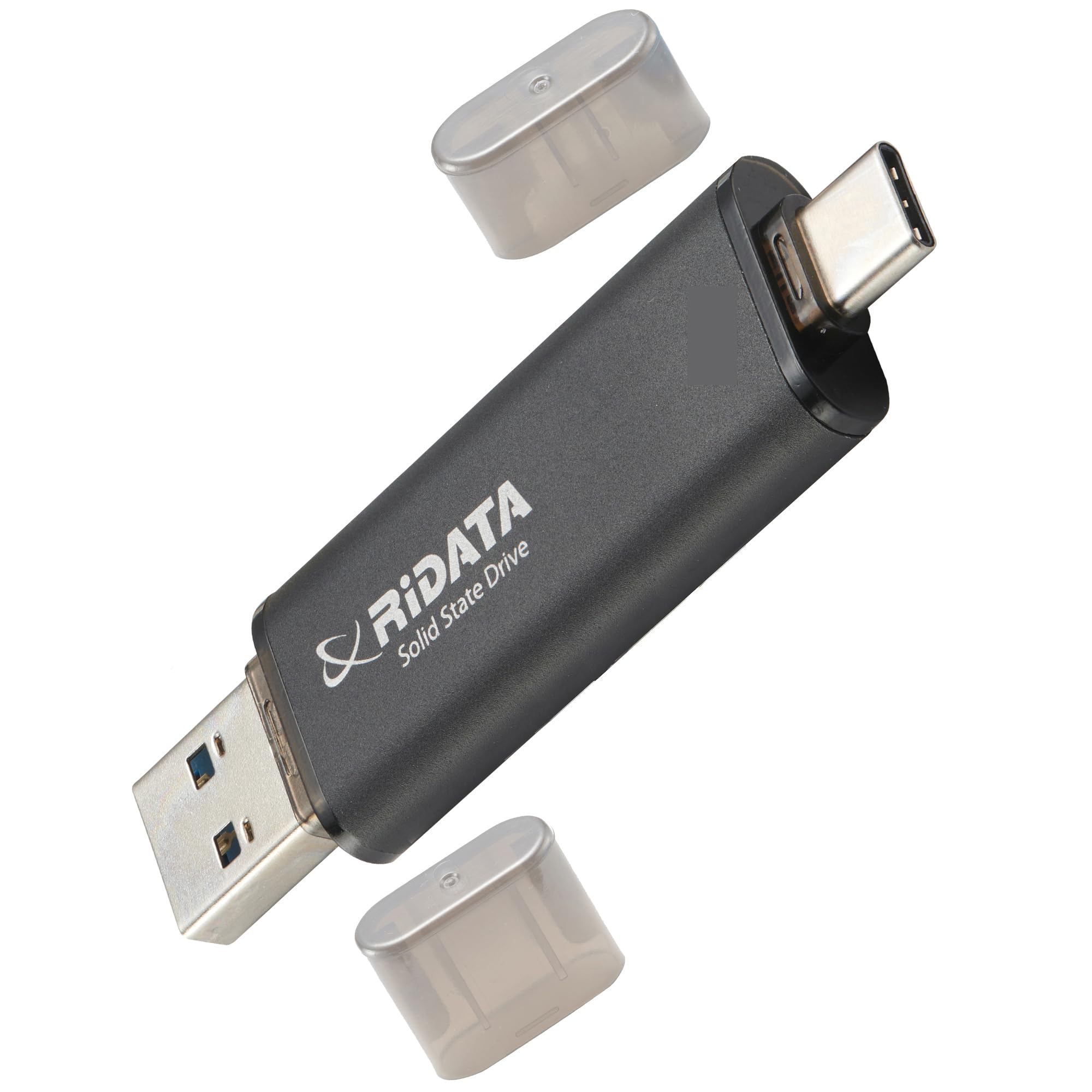 Ridata UV903 Black 2TB Portable SSD External Solid State Drive, Read/Write Speed up to 1050MB/s & 900MB/s, USB 3.2 Gen 2 OTG USB C & USB A, Thumb Drive, Compatible for Phone/PS5/Android/Windows/Mac