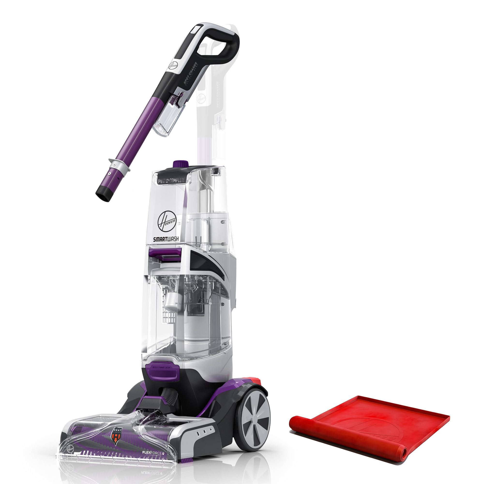 Hoover, Purple SmartWash Automatic Carpet Cleaner Spot Chaser Stain Remover Wand, Shampooer Machine for Pets, with Storage Mat, FH53050