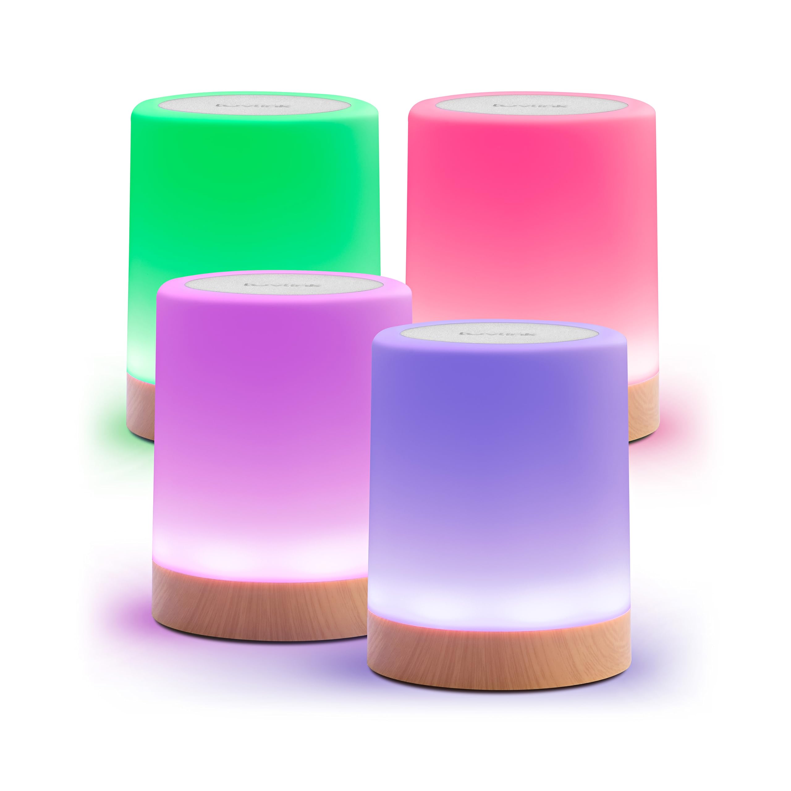LuvLink Friendship Lamp v2 Extended WiFi Range - Simple Bluetooth Setup (Set of Four)