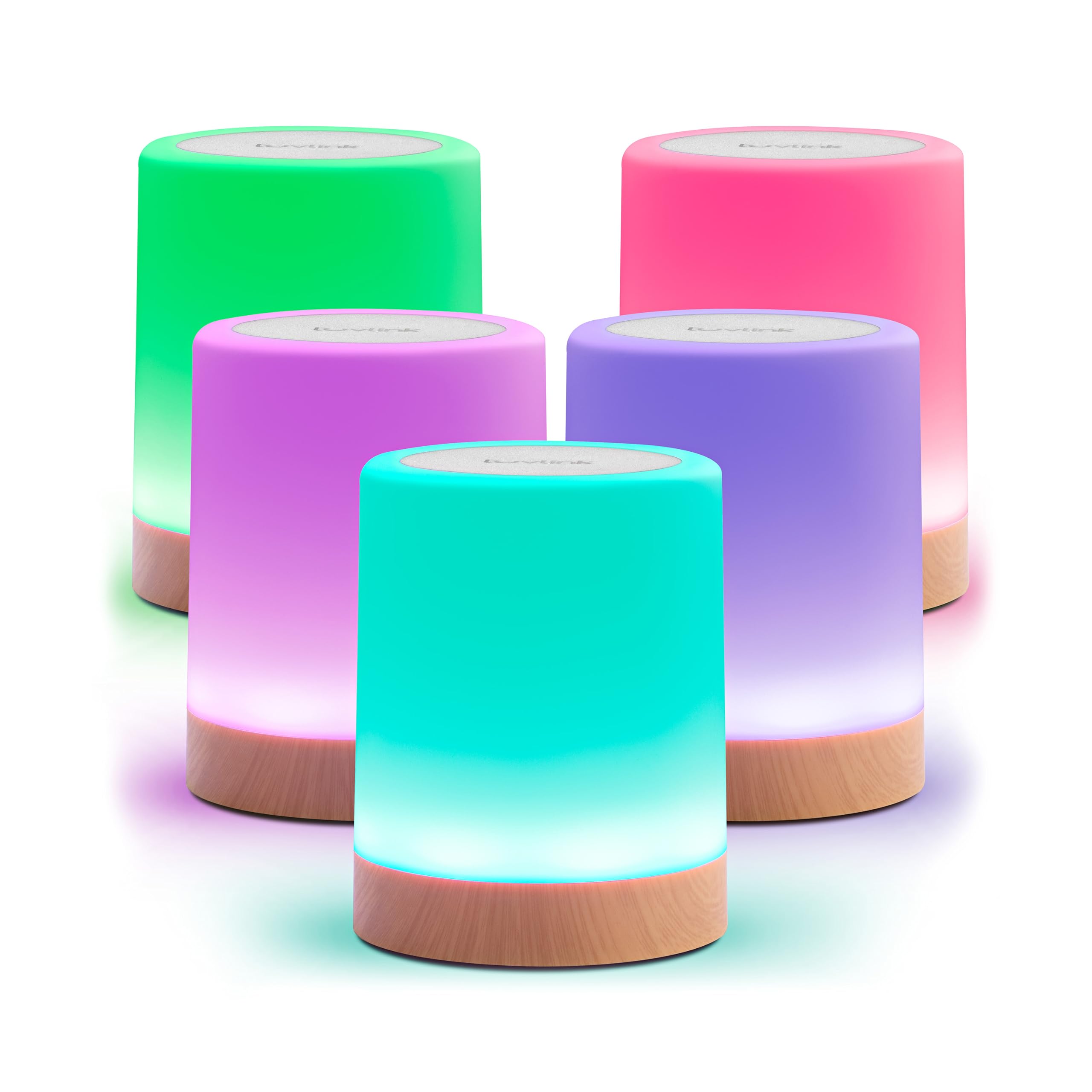 Friendship Lamp v2 by LuvLink - Extended Wifi Range - Simple Bluetooth Setup (Set of Five)