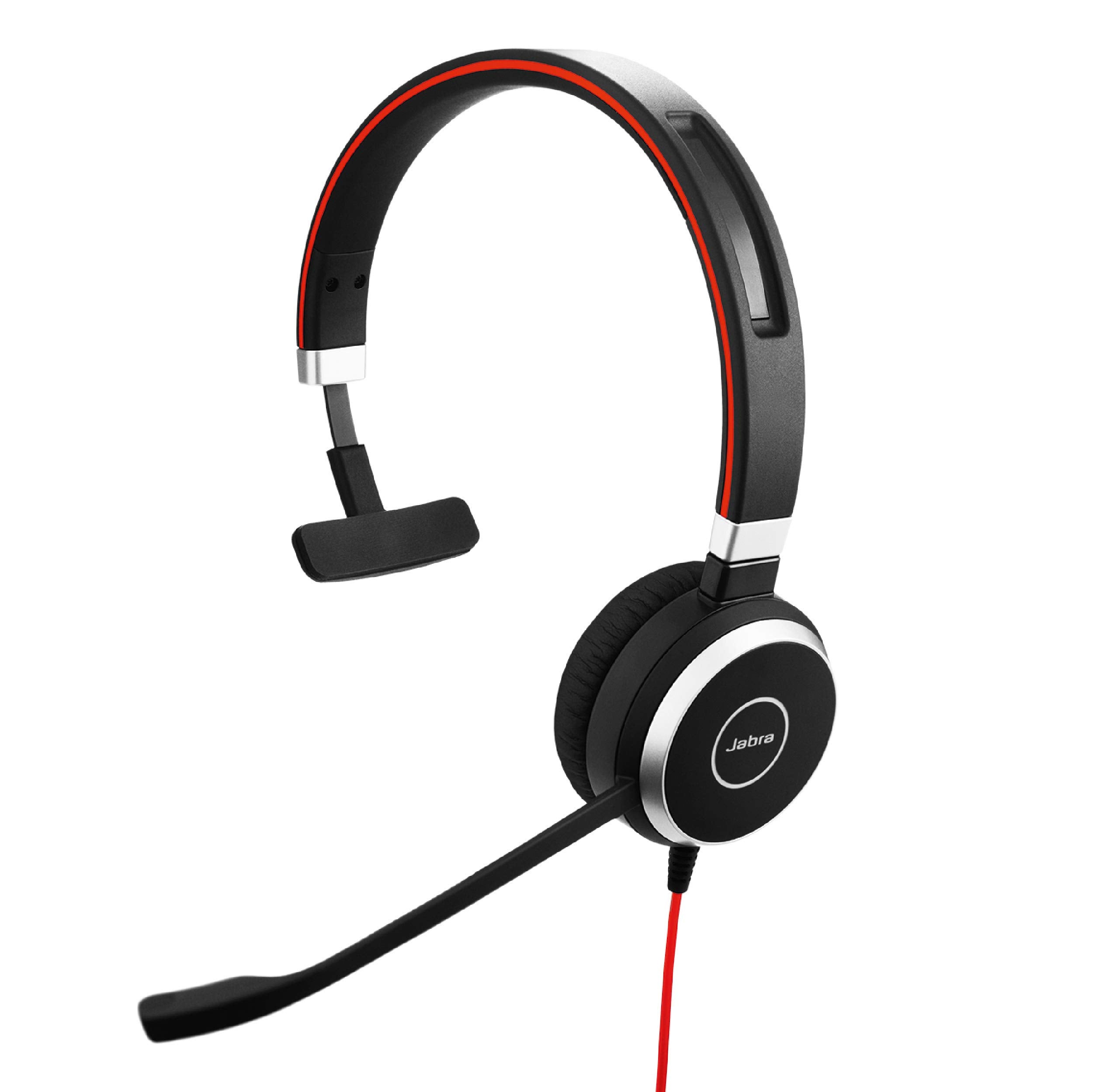 Jabra Evolve 40 UC Professional Wired Headset, Mono – Telephone Headset for Greater Productivity, Superior Sound for Calls and Music, 3.5mm Jack/USB Connection, All-Day Comfort Design, UC Optimized