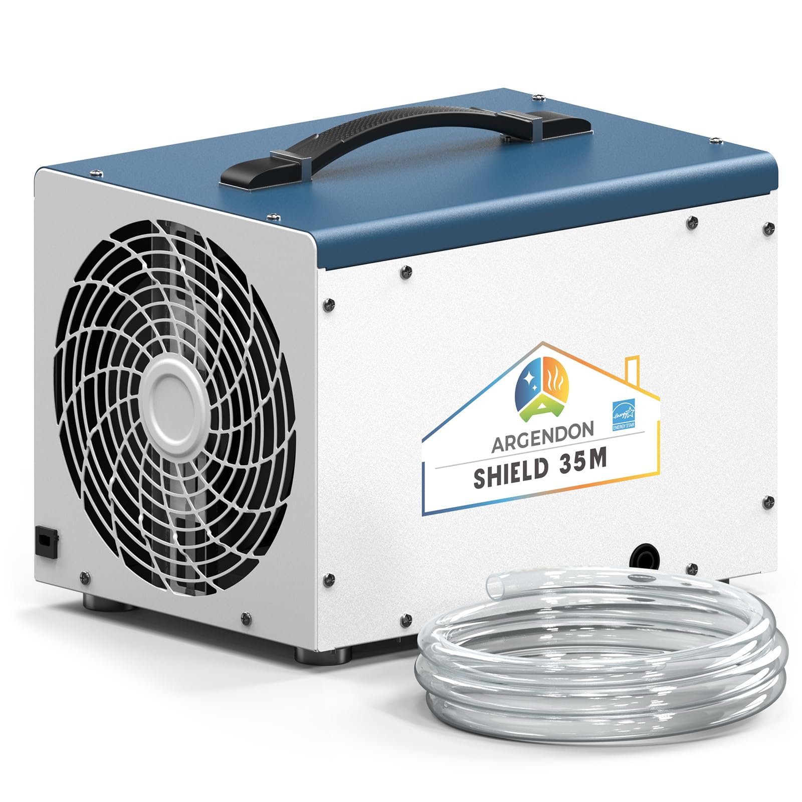 ARGENDON Dehumidifier for Crawlspace Basement, Energy Star Commercial Dehumidifier with Drain Hose, 70 PPD Compact Dehumidifier Ideal for Water Damage Storage Up to 1000 Sq Ft