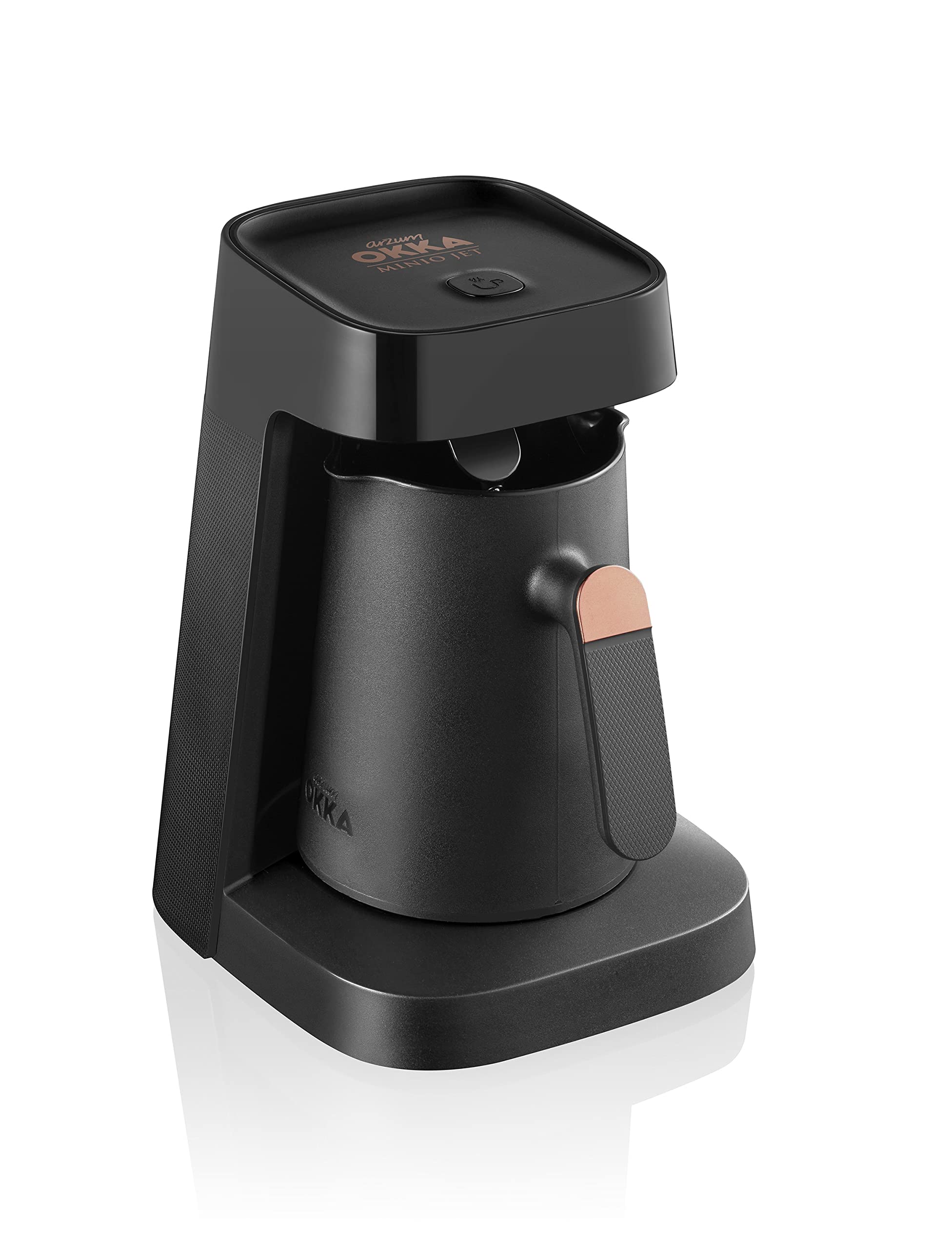 Arzum Okka Jet Automatic Turkish Coffee Maker, 5 cups, Black/Copper (OK0017-UL), 400 watts