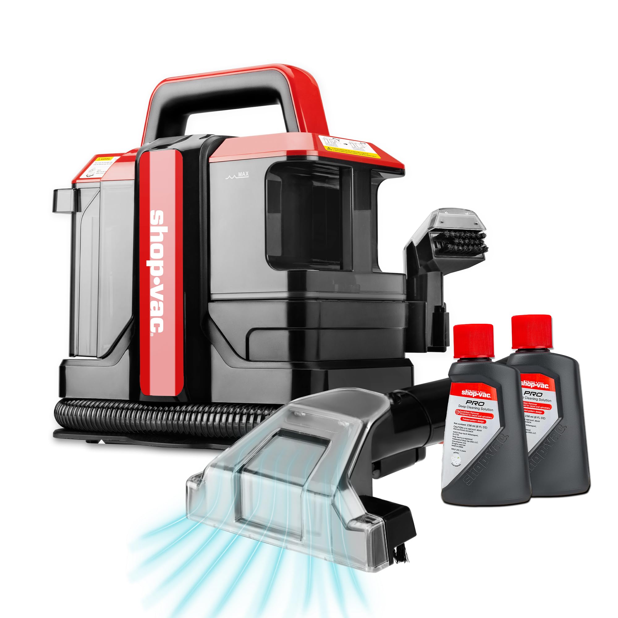 Shop-Vac Portable Carpet and Upholstery Cleaner Machine, Powerful Spot Cleaner for Pet Stains, Sofa, Rug, Mattress, Curtain and Car Seats, Lightweight with Two Cleaner Solutions