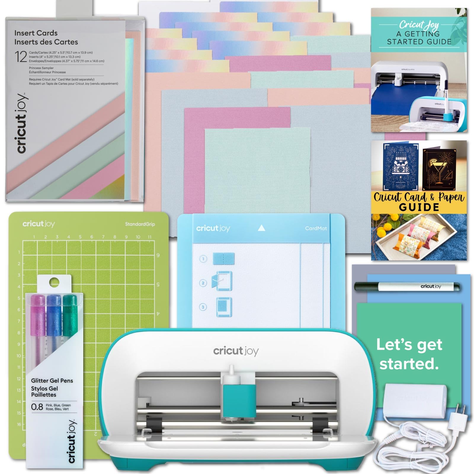 Cricut Joy Machine with Insert Cards, Cutting Mats and Pen Set Bundle - DIY Card Making Kit, Portable Craft Cutting Machine and Materials for Customized Crafts, Cards, Home Decor Projects and Decals