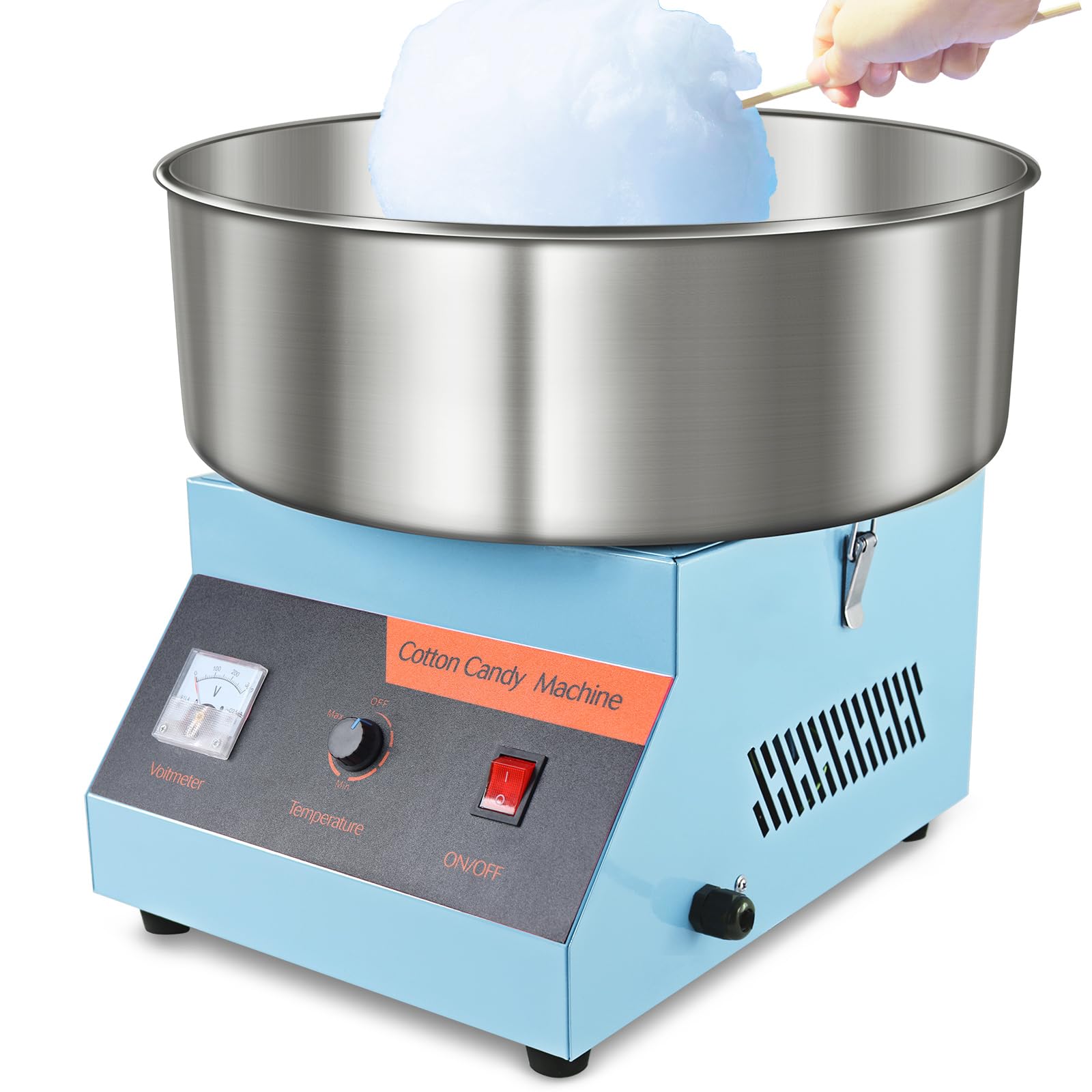 Cotton Candy Machine Commercial, 1000W Efficiently Cotton Candy Maker Machine with Stainless Steel Bowl, Sugar Scoop, Easy & Safe to Use, Candy Floss Maker for Kids, Home, Party, Birthday, Festival