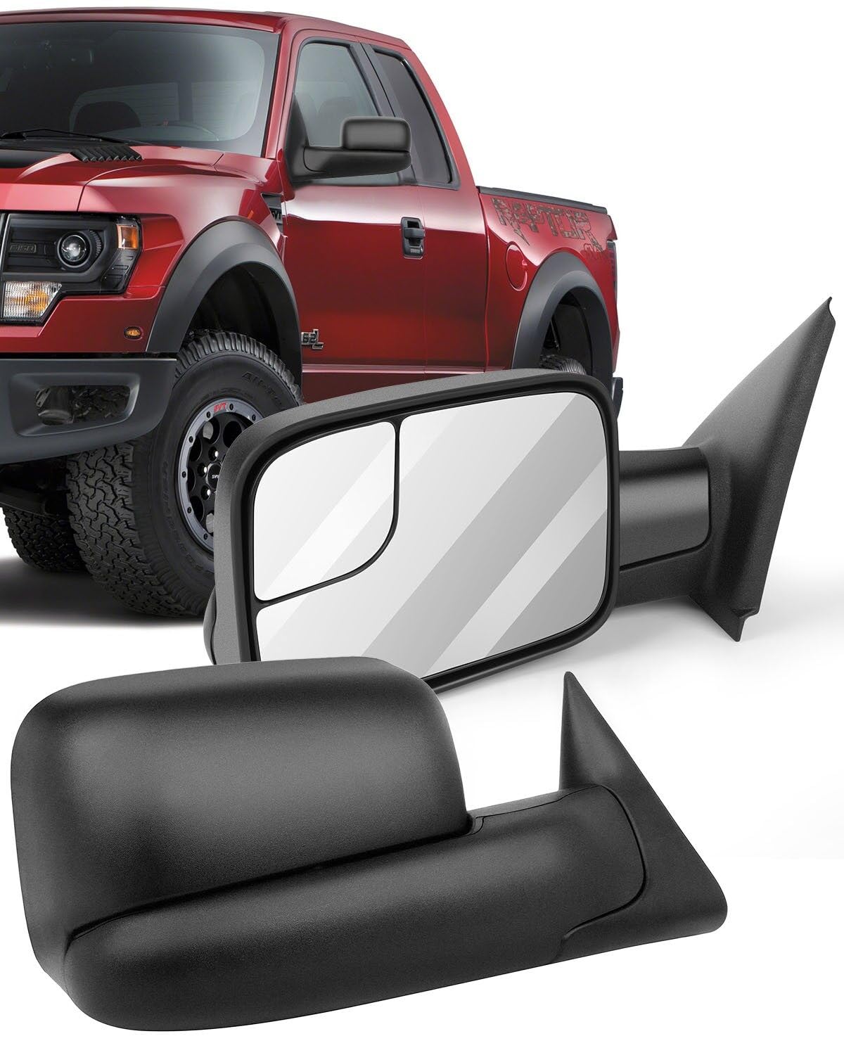 ECCPP Towing Mirrors for Dodge for Ram Tow Mirrors Pair Power Operation Manual Folding For 1994-1997 for Dodge for Ram 1500 2500 3500 Truck 1994 1995 1996 1997