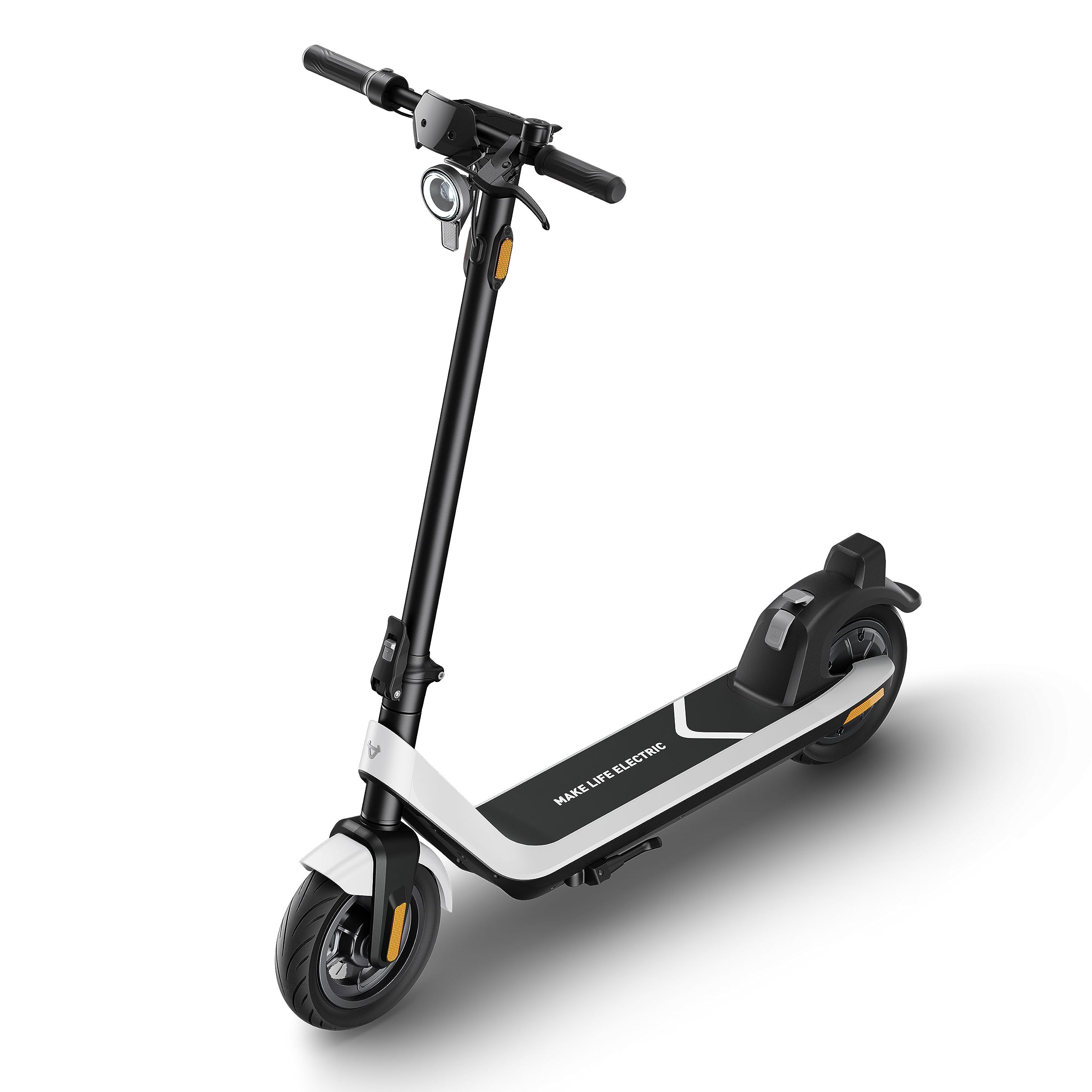 NIU KQi 2 Electric Scooter for Adults - 600W Max Power, 25 Miles Long-Range, 10'' Tubeless Fat Tire, Dual Brakes, 250lbs Weight Capacity, Portable Folding E-Scooter for Commuting, UL Certified White