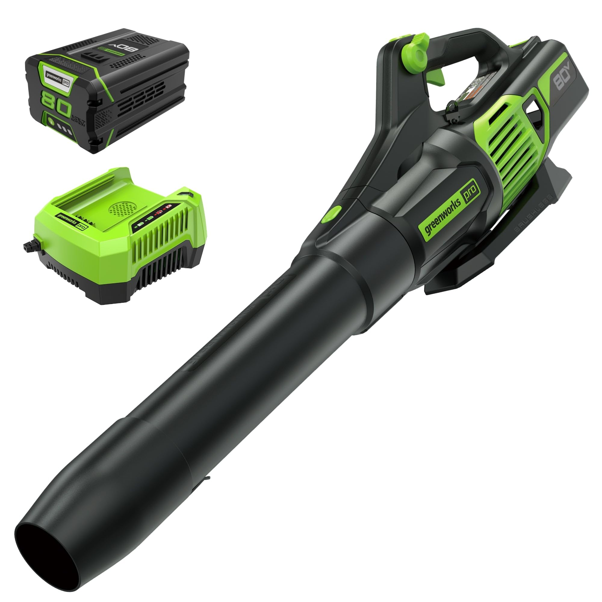 Greenworks 2424402VT 80V 730CFM Axial Handheld Leaf Blower