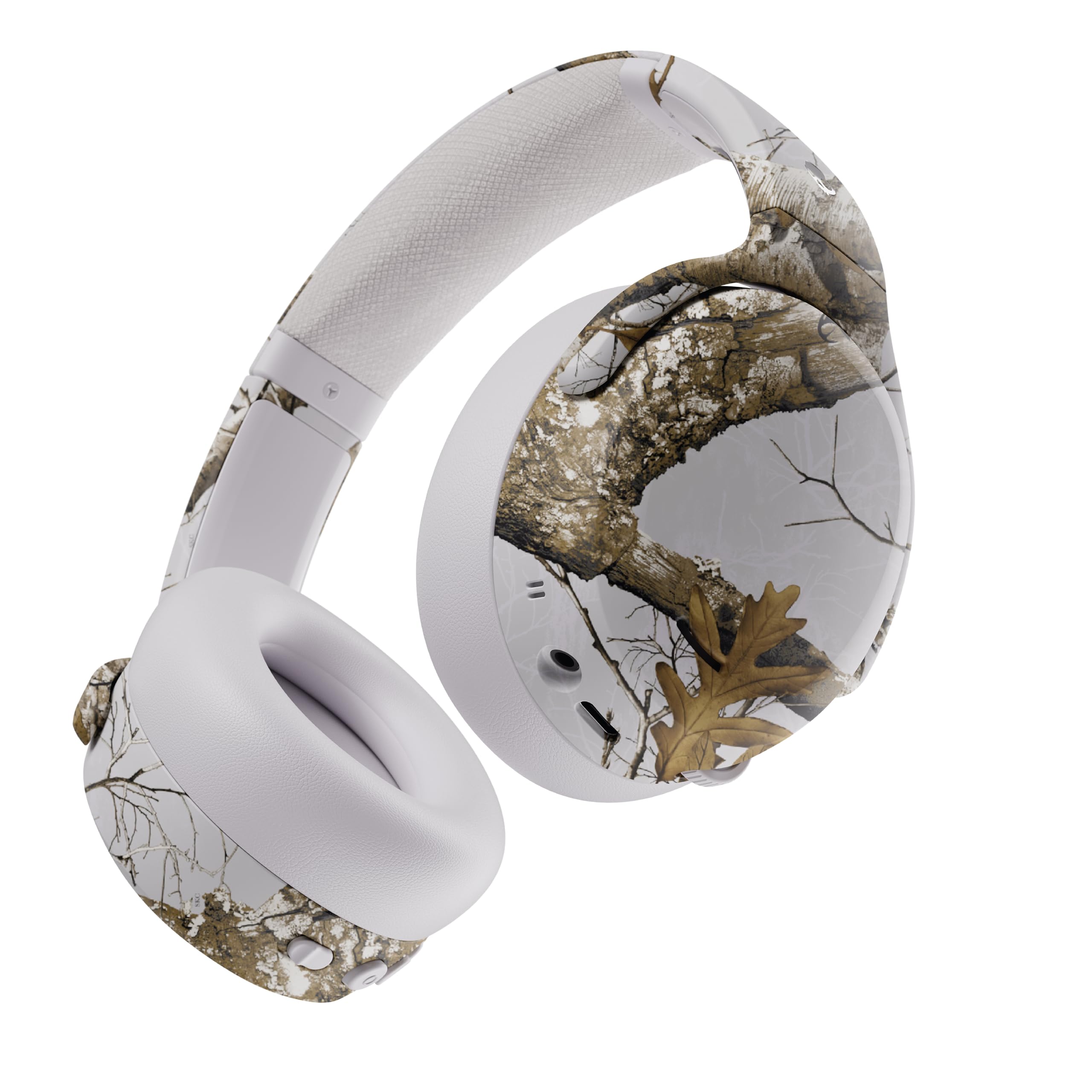 Skullcandy Crusher ANC 2 Over-Ear Active Noise Cancelling Wireless Bluetooth Headphones with Sensory Bass, Alexa Voice Control, 50 Hr Battery, Microphone - Realtree Edge Colors White