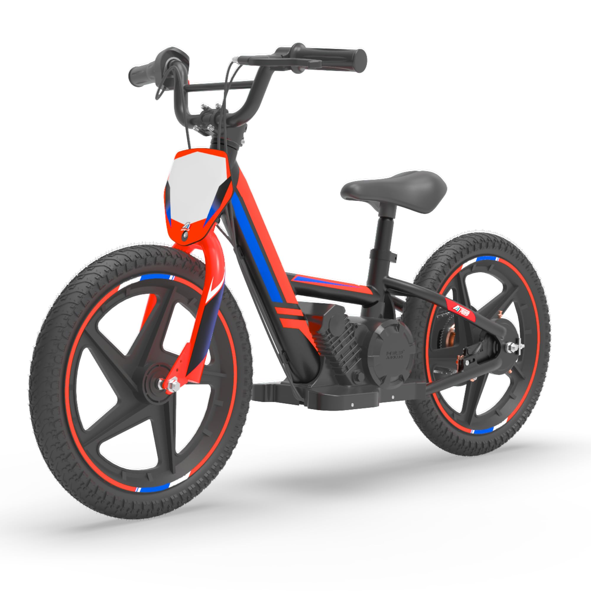 OLALA Electric Dirt Bike for Kids Aged 5-10, 340W Racing Grade Electric Motorcycle with Aluminum Frame, Up to 12MPH & 3 Speed Settings, Safe Disc Brakes, 16IN Knobby Tires