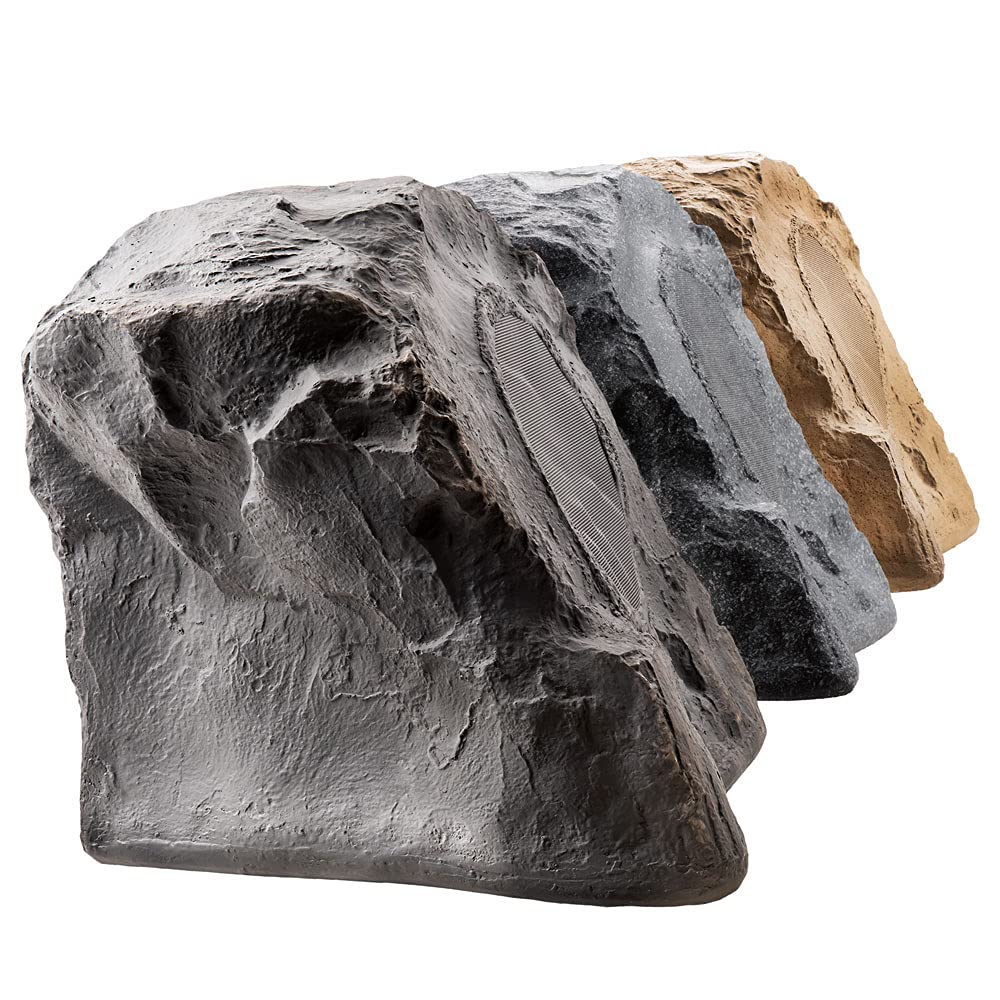 OSD Audio 8" High Fidelity Outdoor Rock Speaker Durable Weather-Resistant Design, Single - Slate RS850