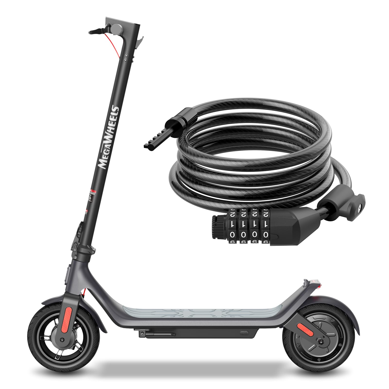 Electric Scooter A6L ECO with Lock,Eectric Scooter Adults with 10IN Shock Absorbing Tires,10.2AH Big Battery,Max 350W Motor,19 Miles Long Range,APP Control,Rated 15.5MPH, E Scooter