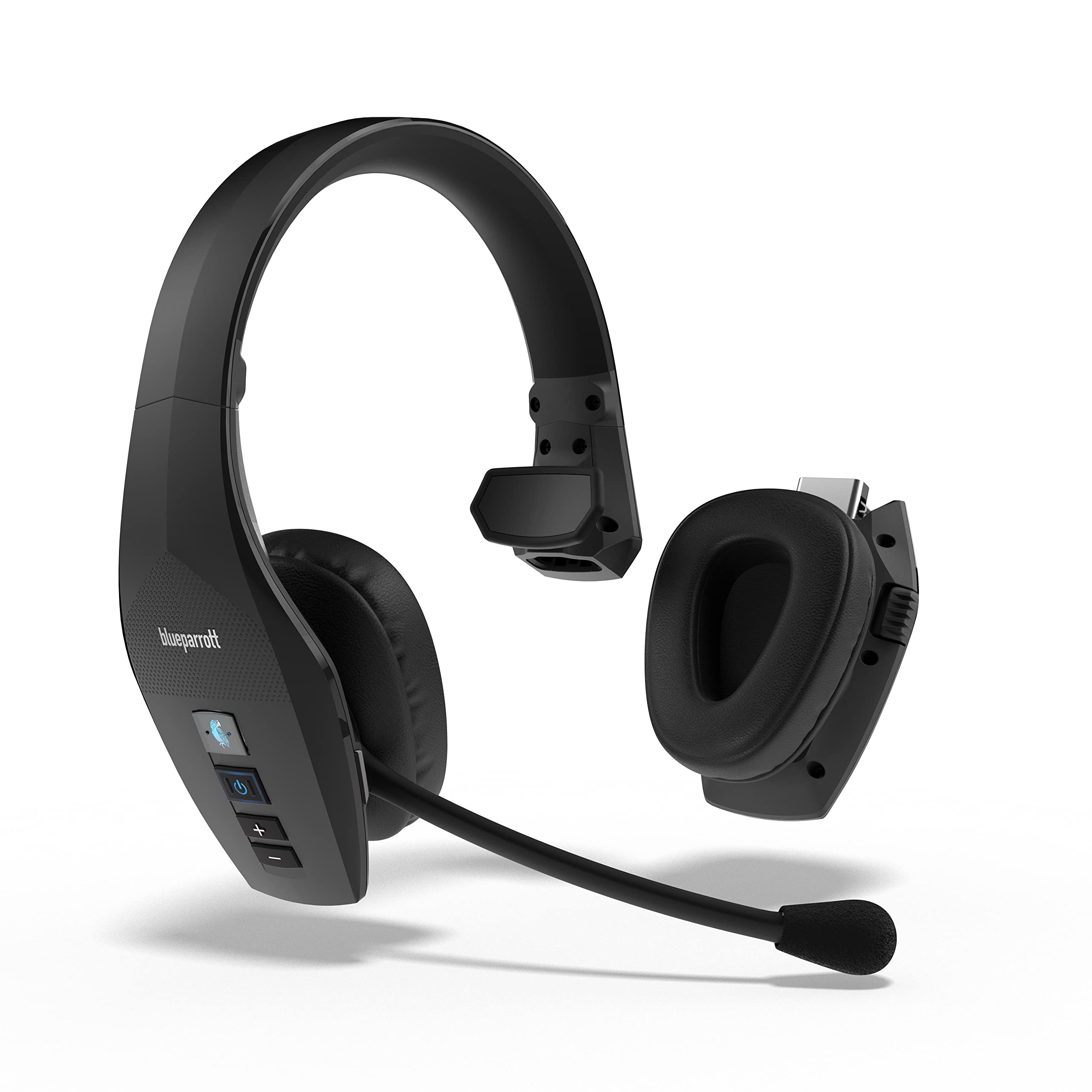 BlueParrott S650-XT Bluetooth Wireless Headphones 96% Noise Canceling Over Head Trucker Headset with Mic, 2-in-1 Convertible Stereo to Mono with ANC, IP54-Rated Protection, 36 hrs. Talk Time, Black