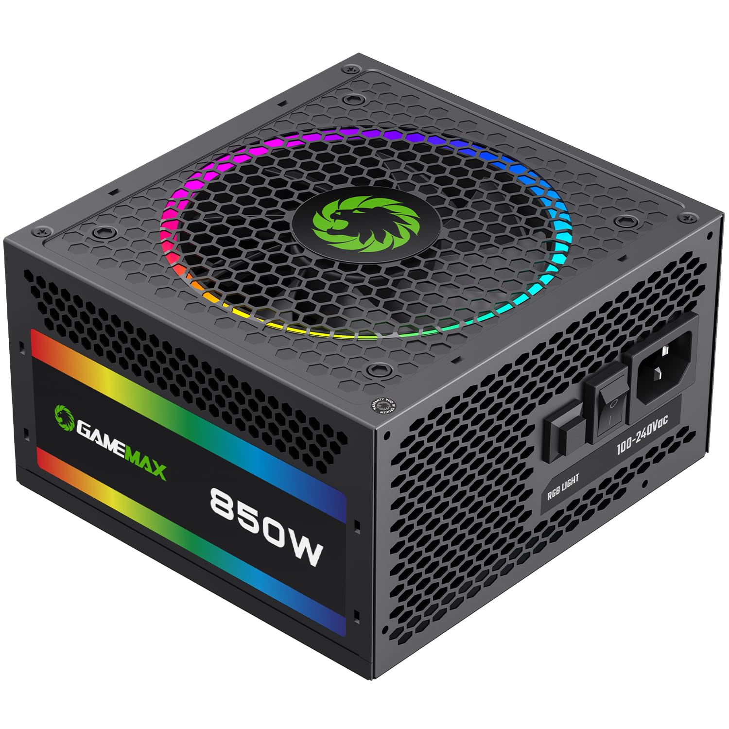 GAMEMAX 850W 80 Plus Gold Power Supply, ATX 3.0 & PCIE 5.0 Ready, 100% Japanese Capacitors, Fully Modular, ARGB SYNC, RGB-850 SE
