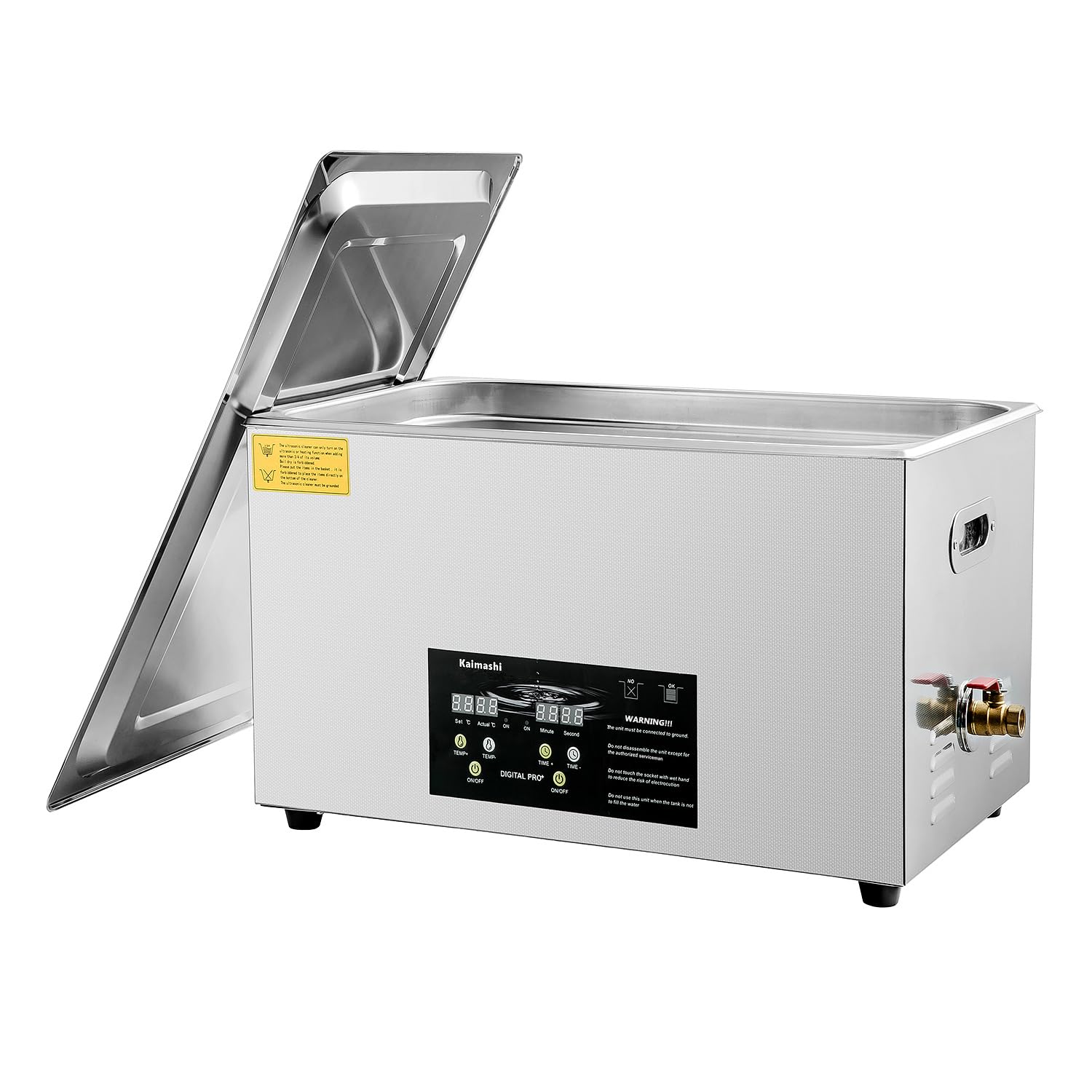 Kaimashi 30L Ultrasonic Cleaning Machine with Digital Timer & Heater, Stainless Steel Sonic Parts Cleaner for Carburetor, Auto Tools Cleaning.