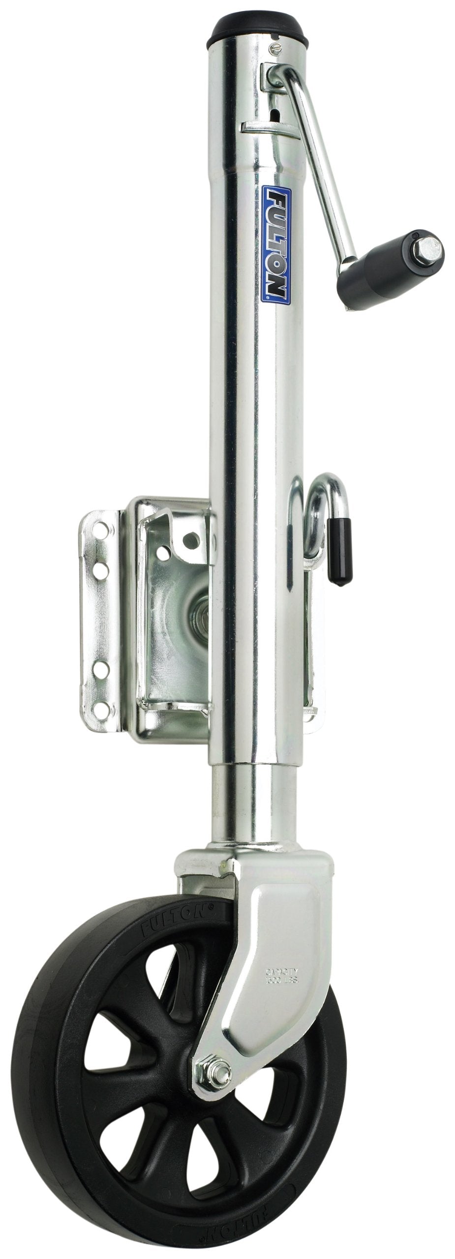 Fulton XP15L 0101 Swivel Trailer Tongue Jack with 8" Wheel - 1500 Lbs. Capacity