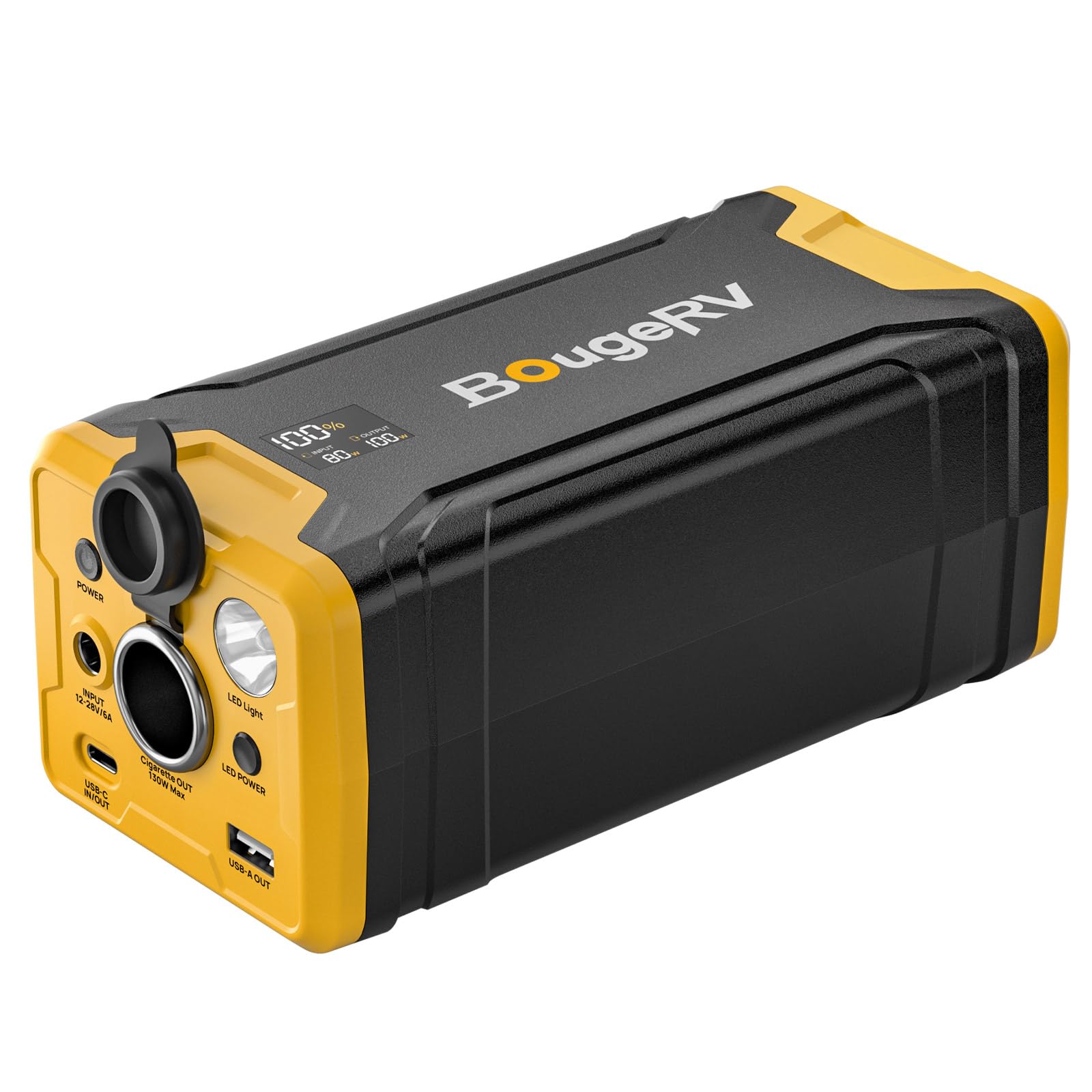 BougeRV 220Wh Portable Power Station, Backup Battery for Most Car Refrigerator, Portable Power Supply with Dynamic Display Panel
