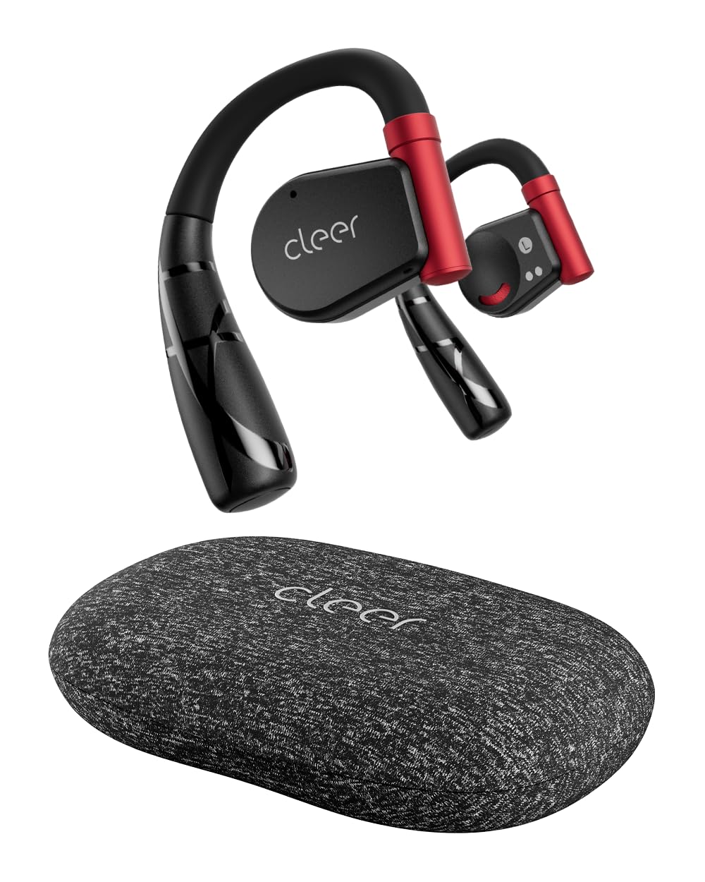 Cleer ARC II Sport Open Ear Headphones, True Wireless Ear Buds with Dual Mic, Sweat Resistant, Multi-Point Connect, 35 Hrs Playtime, Secure Fit, Bluetooth 5.3 Earbuds with Ear Hooks, Preset EQ, Black