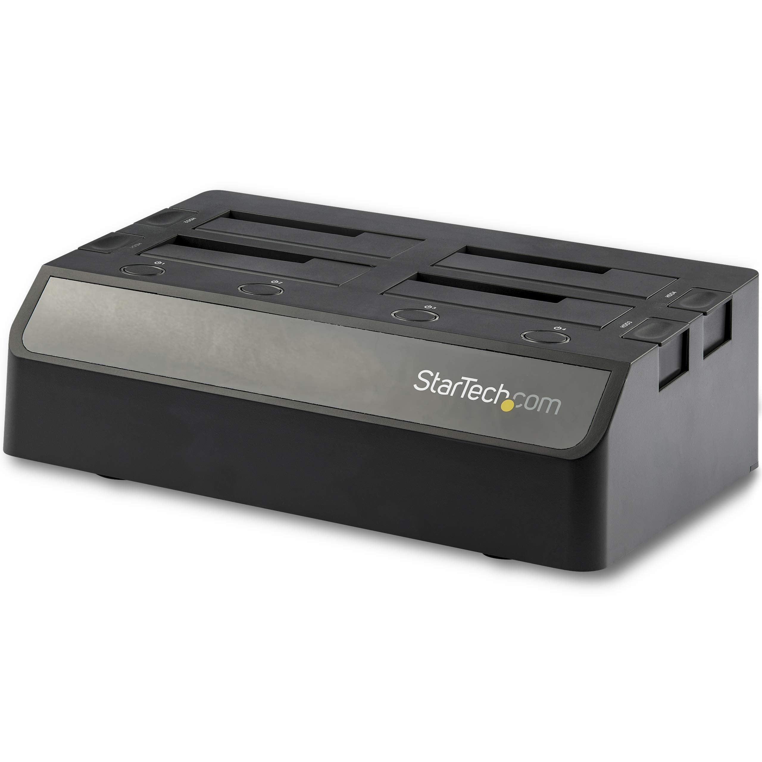StarTech.com 4-Bay USB 3.1 to SATA Hard Drive Docking Station, 10Gbps USB Hard Drive Dock, External 2.5/3.5" SATA III SSD/HDD Docking Station, Hot-Swap, Top-Loading (SDOCK4U313),Black