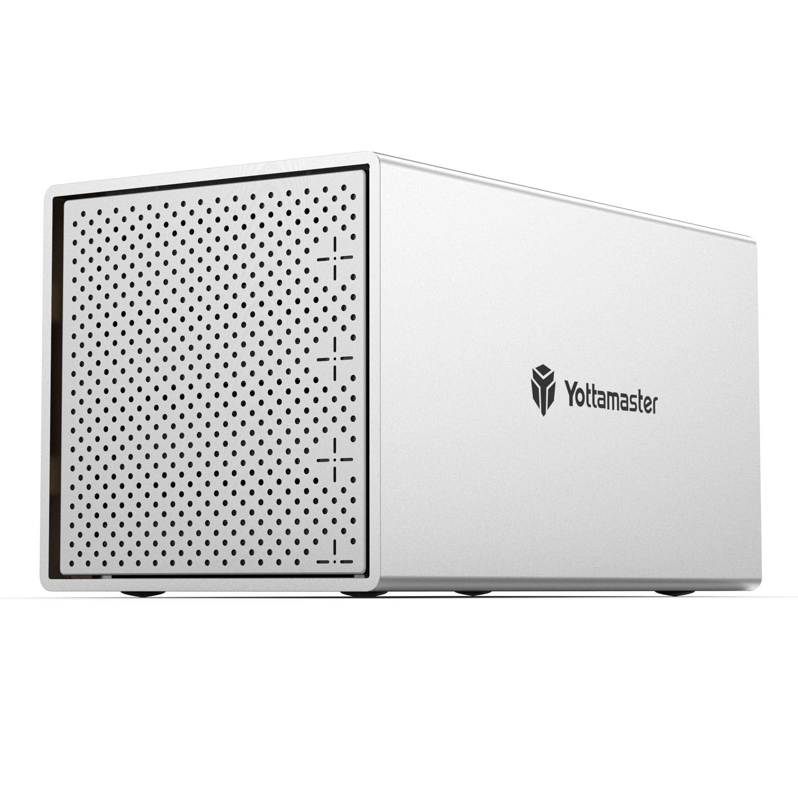 Yottamaster 4 Bay External Hard Drive Enclosure, Aluminum USB3.0 3.5" HDD Enclosure for 3.5 & 2.5 Inch SATA HDD/SSD, Support 72TB(4x18TB) Direct Attached Storage DAS, Non-RAID [PS400U3]