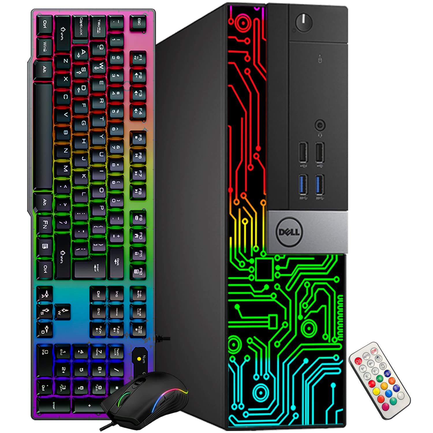 Dell Optiplex Small Form Factor Desktop Computer PC | Intel 8th Gen i5-8500 (6 Core) up to 4.10 GHz | 16GB DDR4 RAM Memory | 256GB M.2 SSD Drive | 1TB Hard Disk Storage HDD | Win 10 Pro (Renewed)