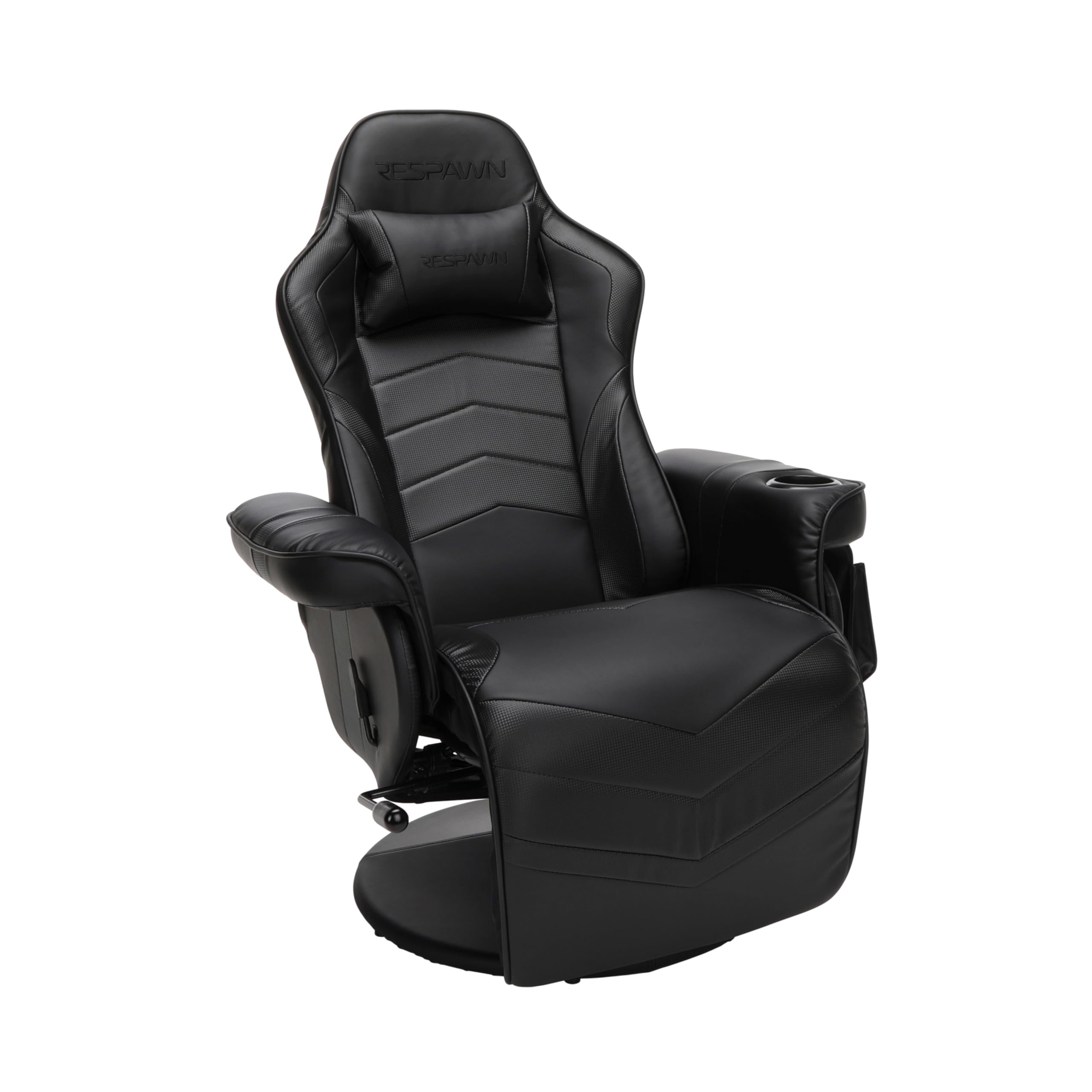 RESPAWN 900 Gaming Recliner - Video Games Console Recliner Chair, Computer Recliner, Adjustable Leg Rest and Recline, Recliner with Cupholder, Reclining Gaming Chair with Footrest - Black