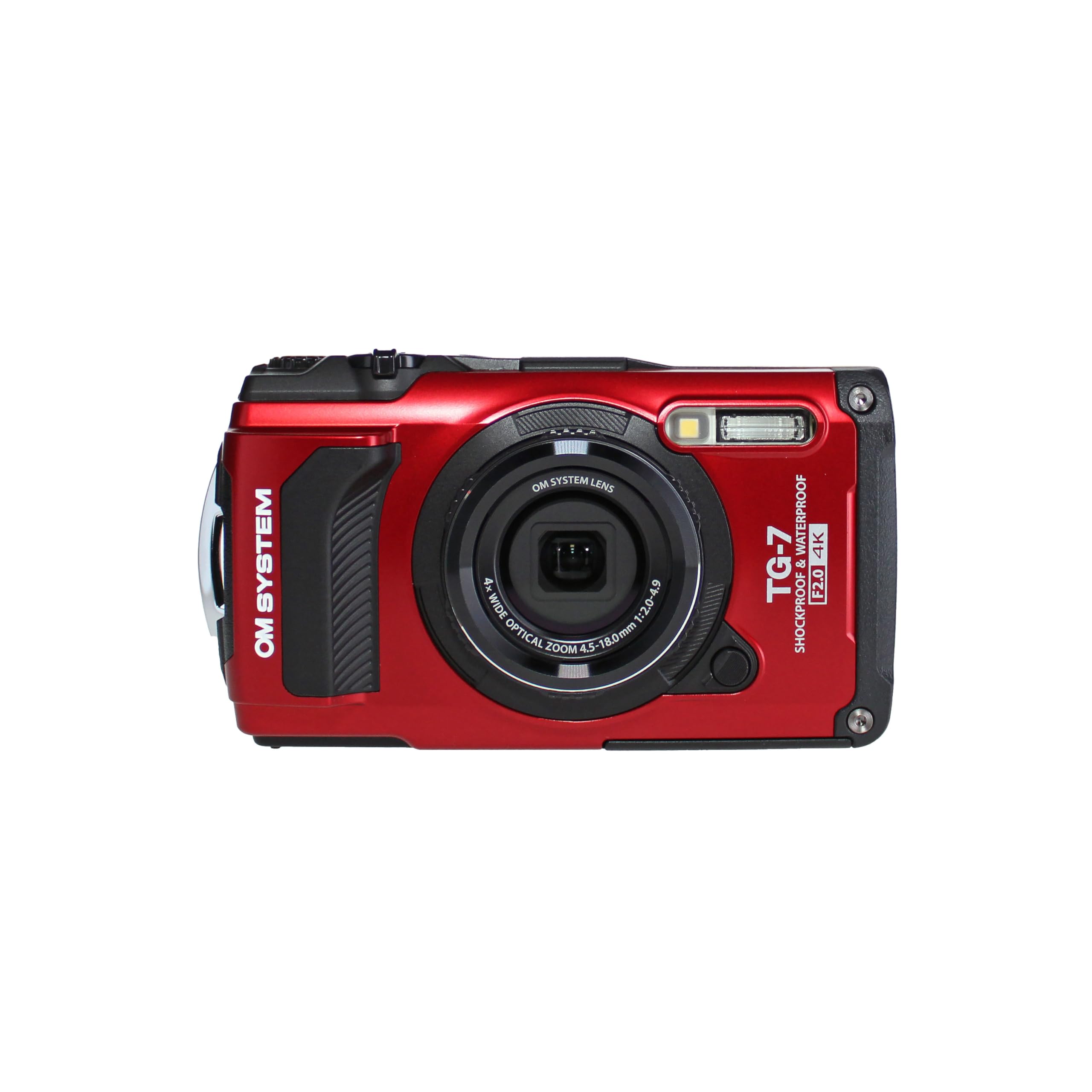 OM System Tough TG-7 Underwater Camera (Red) (Renewed)