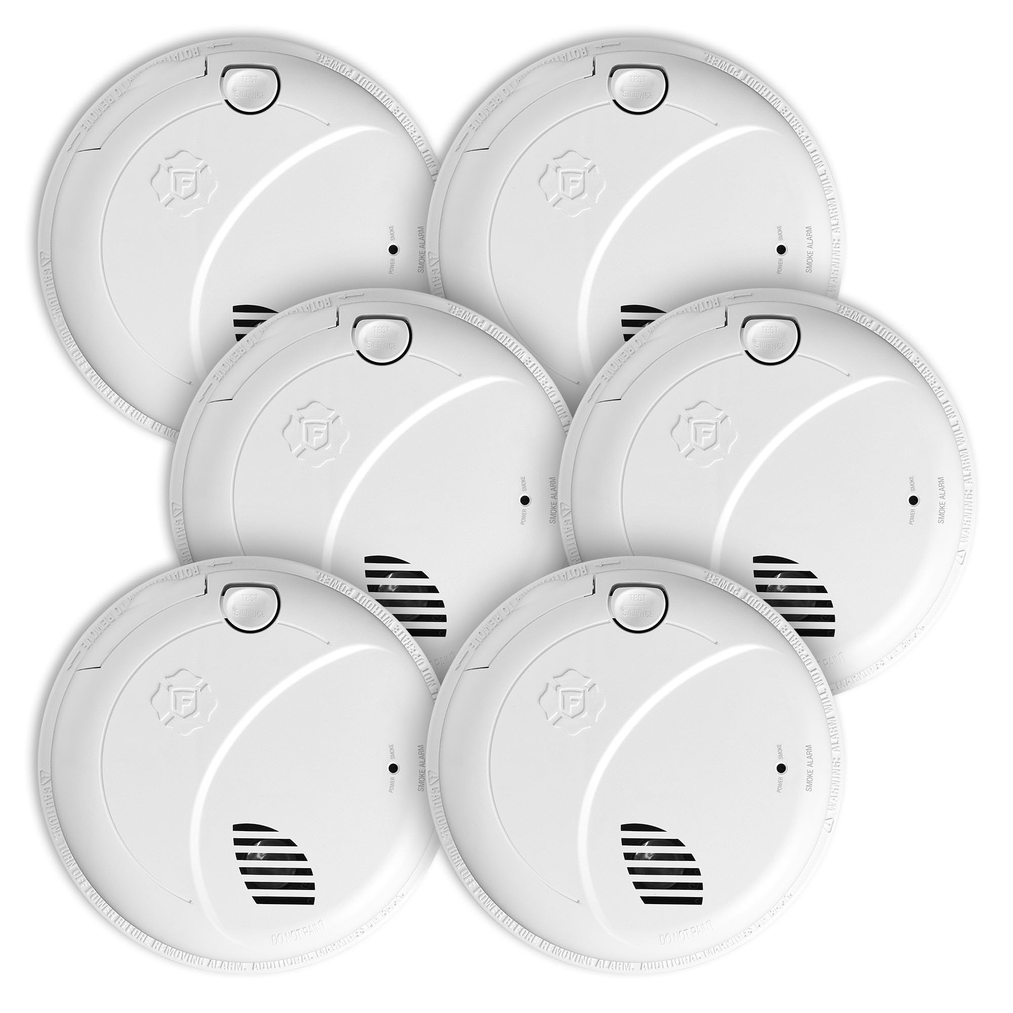 First Alert Interconnect Hardwire Smoke Alarm with Battery Backup & Voice Alerts, 6-Pack