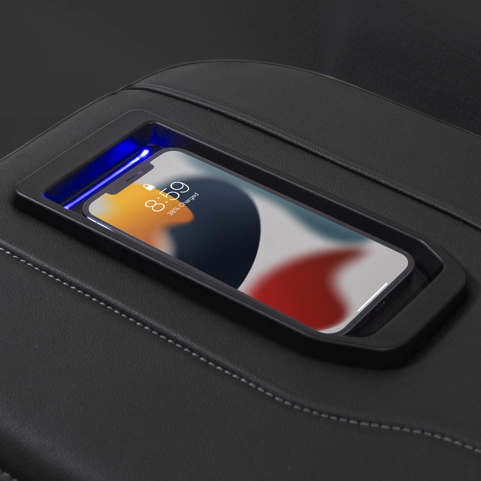 Xipoo Wireless Charger Compatible with Chevy Silverado GMC Sierra Wireless Charger Tray Center Console Wireless Charging Pad 15W Fast Wireless Phone Charger (Fit Full Console, 2019-2021)