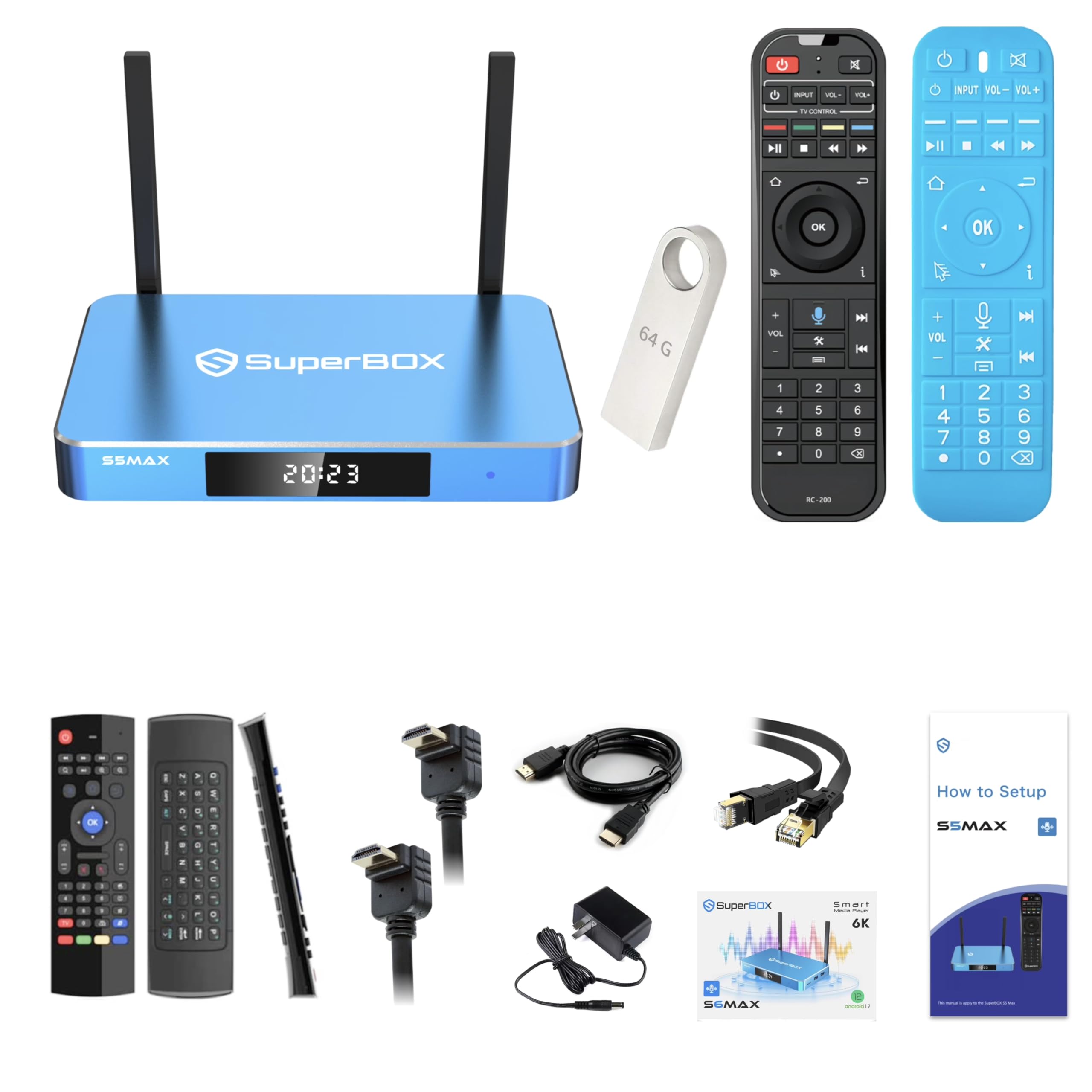Super (2024) S-5 Elite Max Media Box with Instruction Manual by Authorized Seller