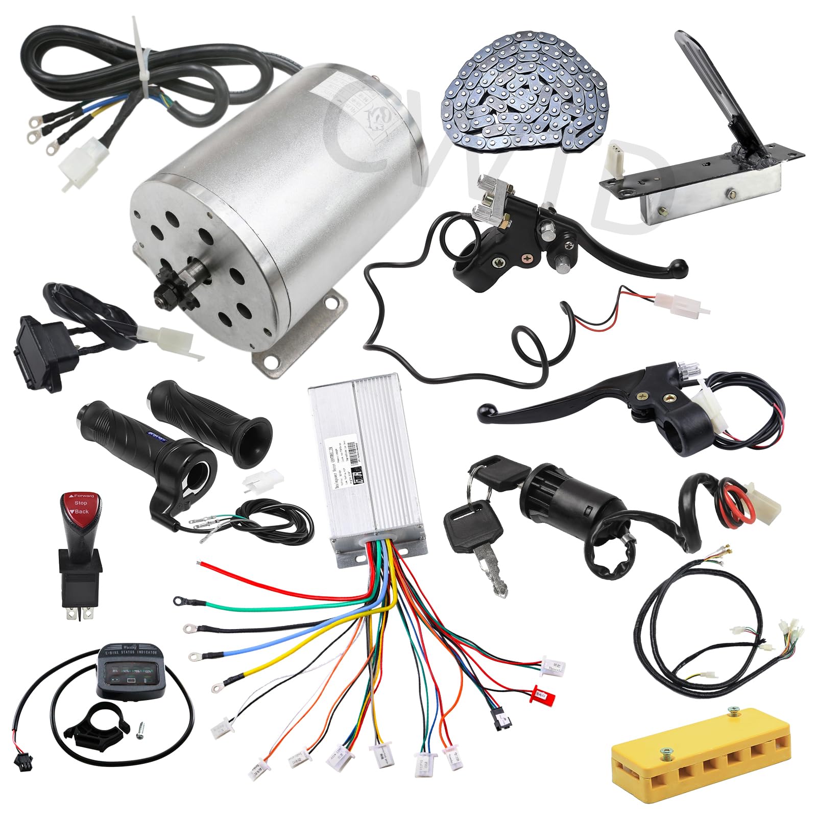 CWTD High Speed 48V 1800W Brushless Motor & Controller Kit for ATV Go Kart Golf Cart Electric Scooter Razor MX650 MX500