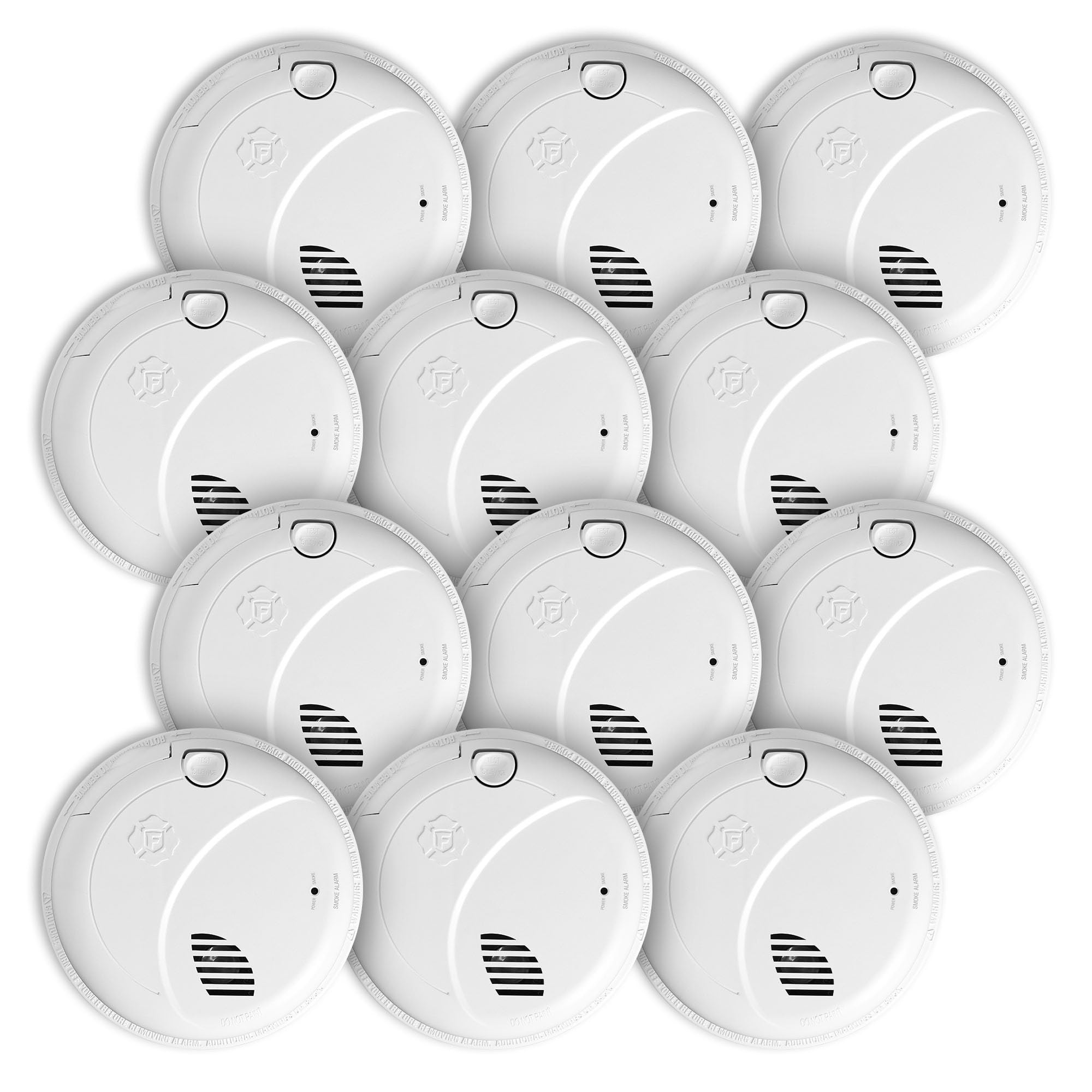 First Alert Interconnect Hardwire Smoke Alarm with Battery Backup & Voice Alerts, 12-Pack