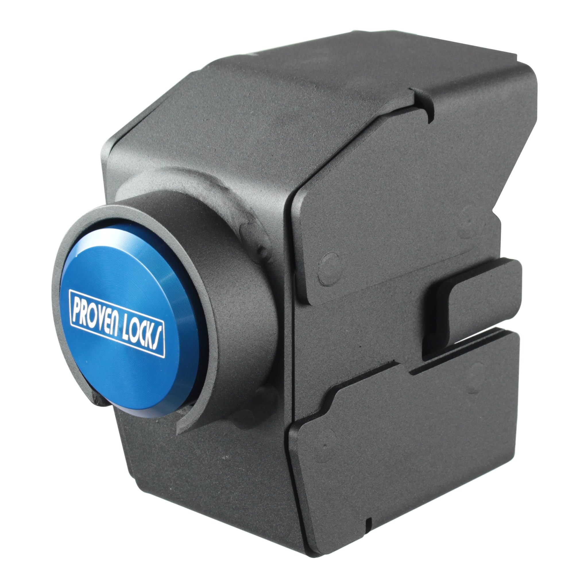 Proven Industries Model 2178-U Boat and Trailer Lock, Fits 2-Inch UFP Trailer Couplers, Secures Safety Chains, Made in The USA, (Blue)