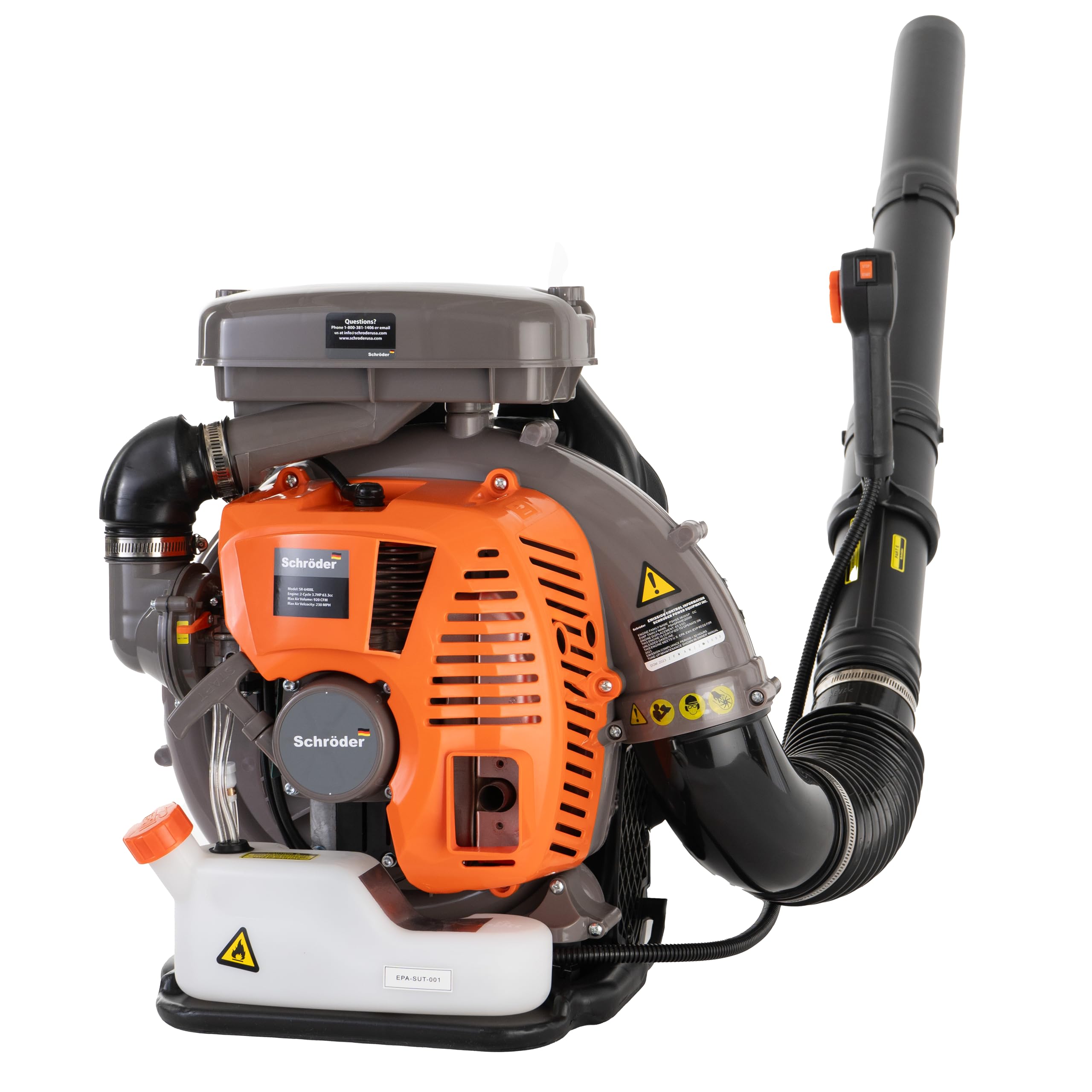Schröder Backpack Leaf Blower - Backpack Blower - Gas Leaf Blower - SR-6400L - 3.7 HP Engine