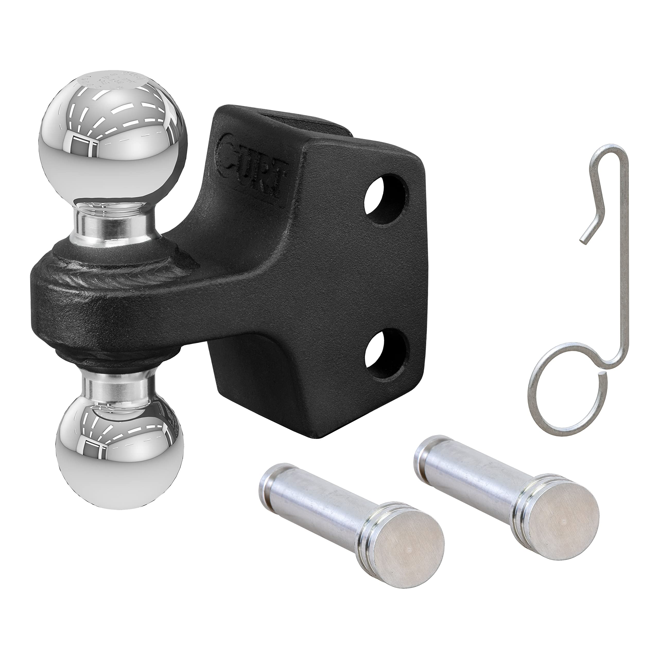 CURT 45933 Dual Ball Attachment for Weight Distribution Shank, 2 and 2-5/16-Inch, Up to 15,000 lbs