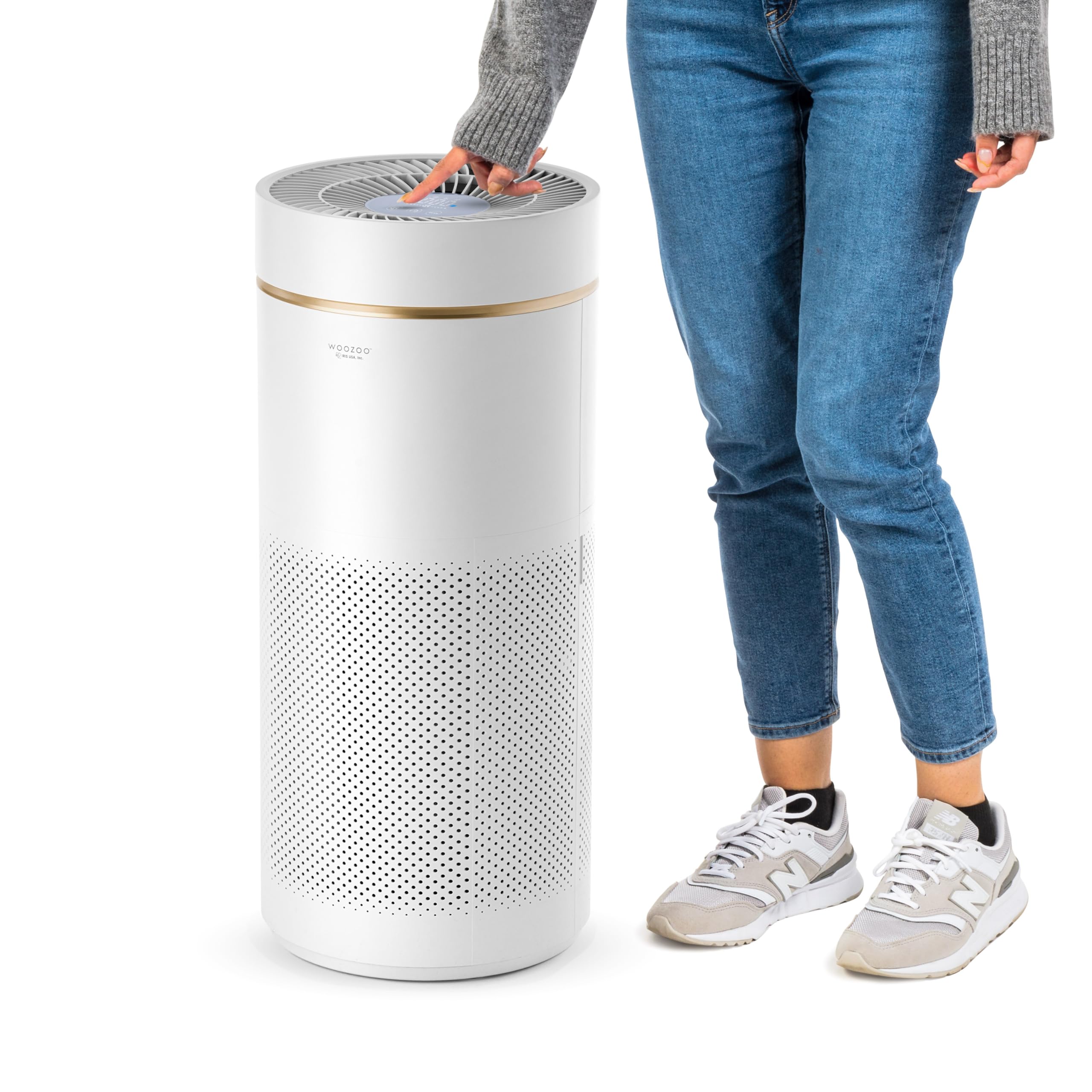 IRIS USA WOOZOO Air Purifier for Home Large Rooms Bedroom with H13 True HEPA Filter, Remove Up to 99.97% of Particles Pollen Pet Dander Smoke Odor with Auto Mode and Air Quality Indicator, 1,558 ft²