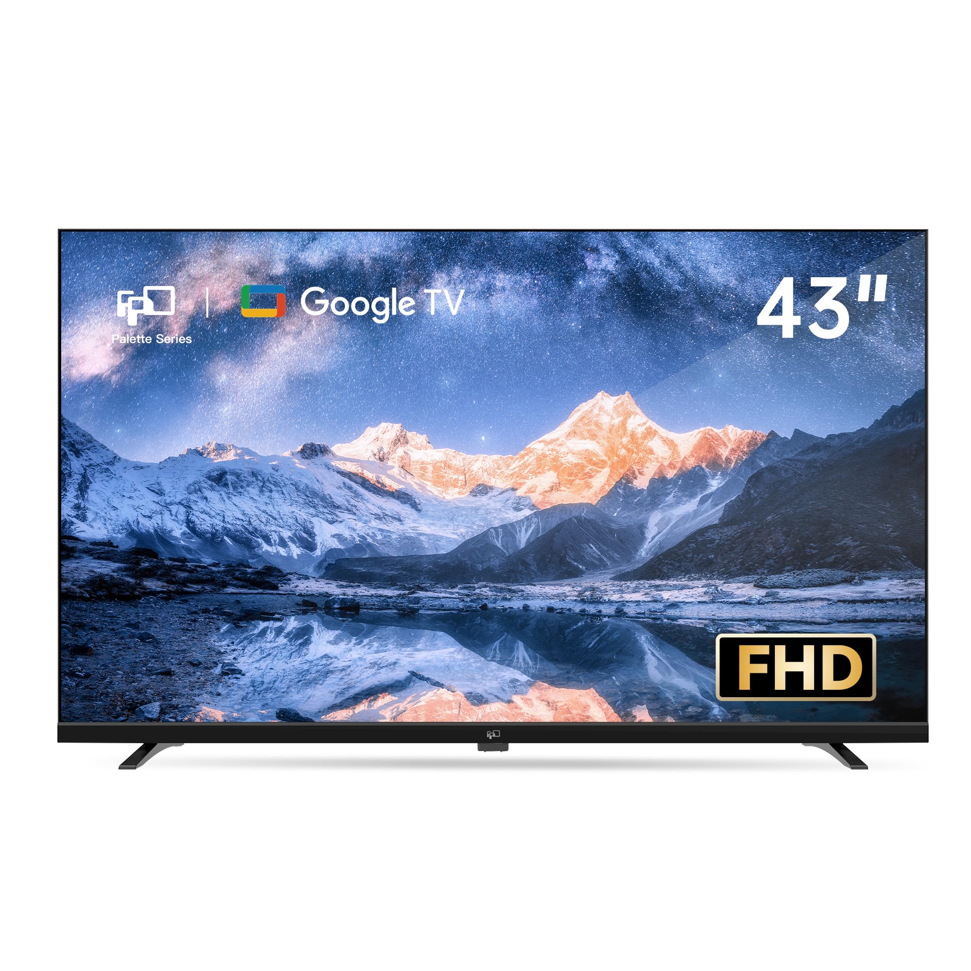 FPD 43-inch Smart TV Google TV 1080p Full HD with Google Play and Chromecast Built-in, HDR 10, Dolby Audio, Voice Remote, Stream Live TV(Palette-Series, CG43-P3, 2024 Model)