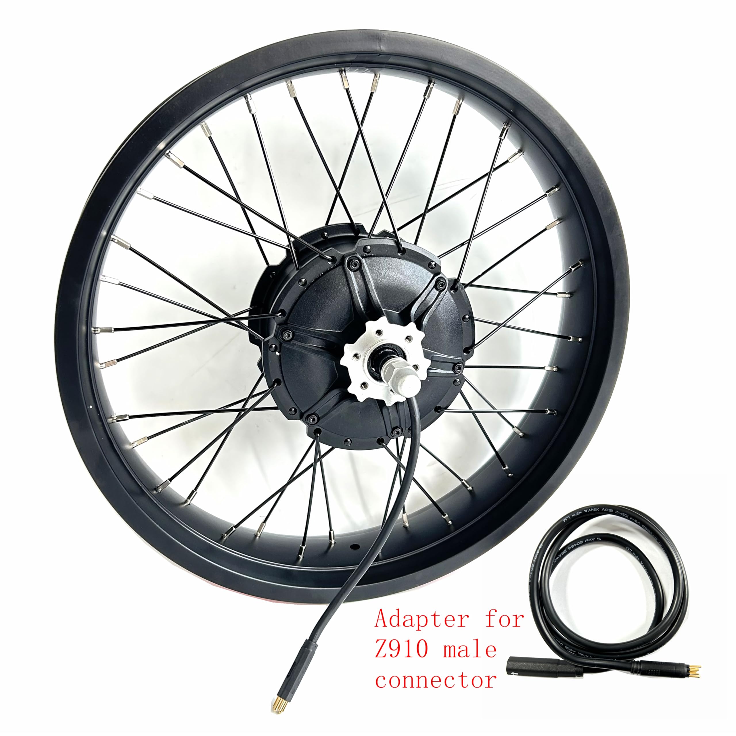 Electric Fat Bike 48V500W Rear Hub Motor Wheel Snow Bicycle Engine 20x4.0 inch Double Wall Rim Rear Drive Disc Brake Spare Motor Replacement RM G062.D