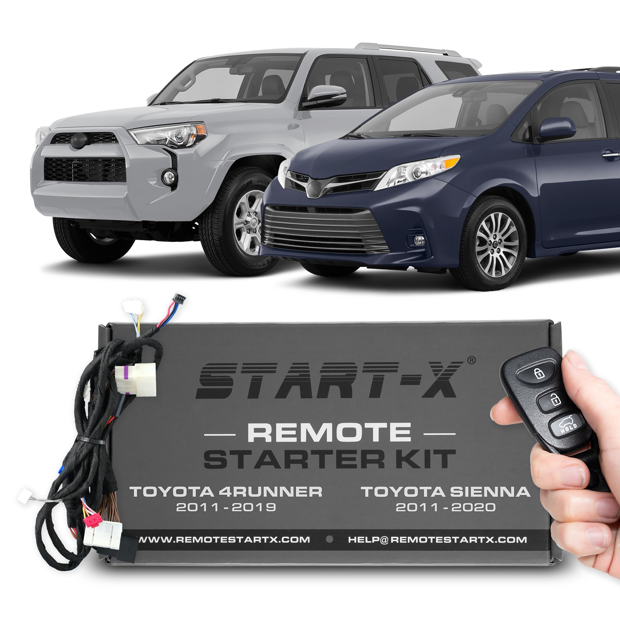 Start-X Plug N Play Remote Starter for 4Runner 2010-19, Sienna 2011-2020 || Push to Start Only || Lock 3X to Remote Start || 2010, 2011, 2012, 2013, 2014, 2015, 2016, 2017, 2018, 2019, 2020
