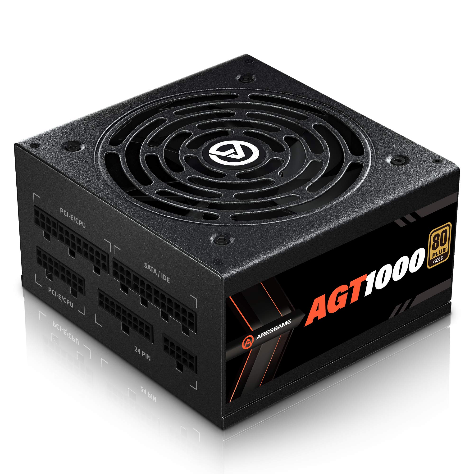 1000W Power Supply, 80+ Gold Certified, Fully Modular,10 Year Warranty, ATX Gaming PSU (AGT1000)