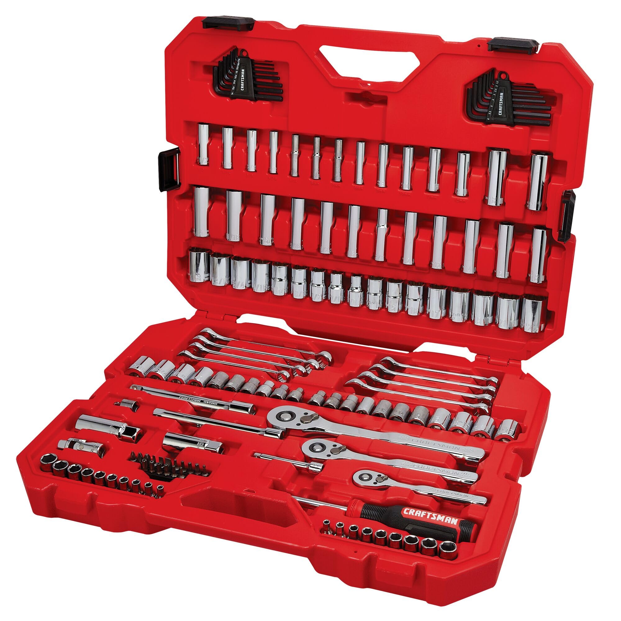 CRAFTSMAN Mechanics Tool Set, 1/4, 1/2 and 3/8 Inch Drive, 135 Piece (CMMT12124)