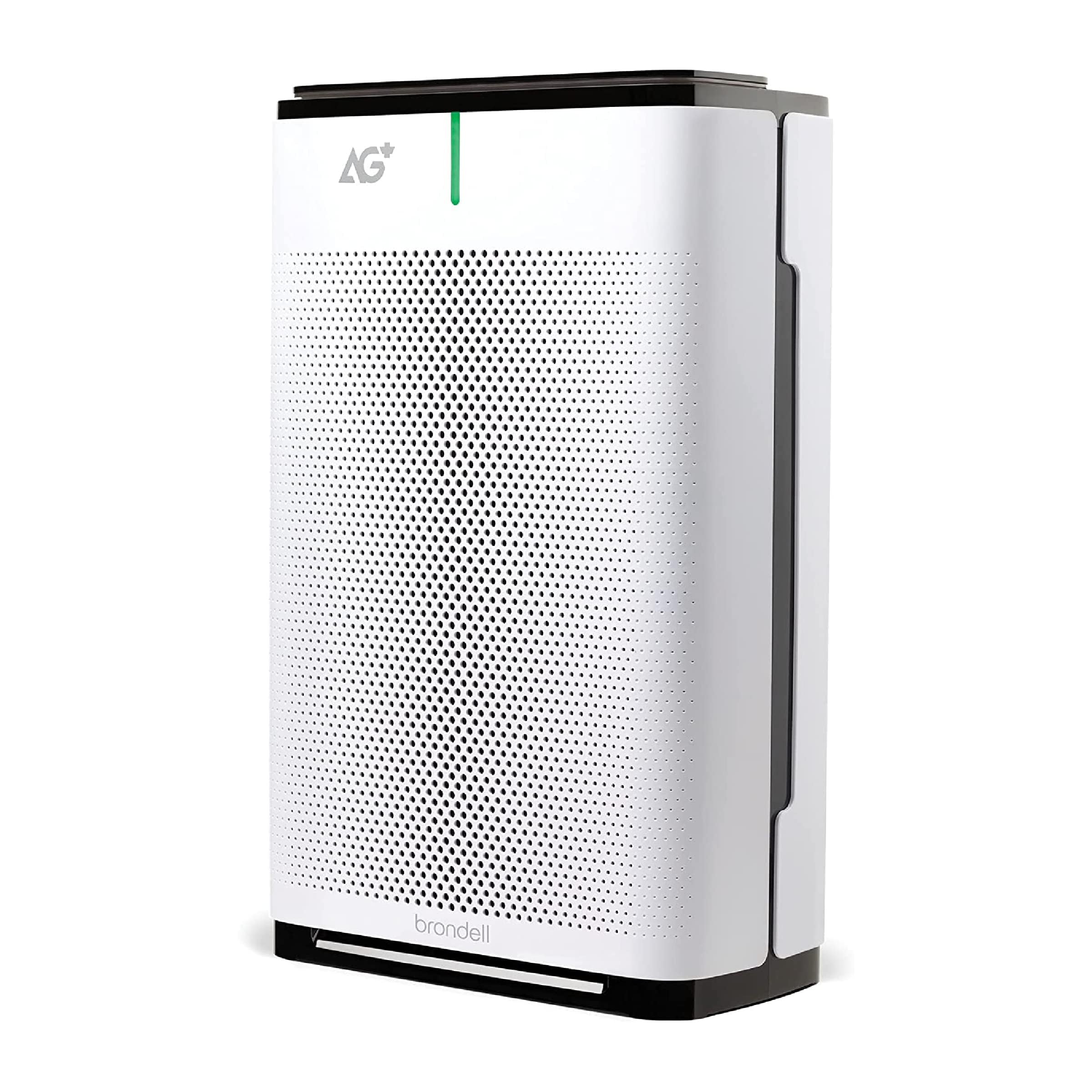 Brondell P700BB-W Pro Air Purifier Clean Air Filter With Aurabeat AG+ Technology for Bedroom, Home Office, Reduces Odor from Smoke and Pets, Includes Filters, 1655 Square Feet, White