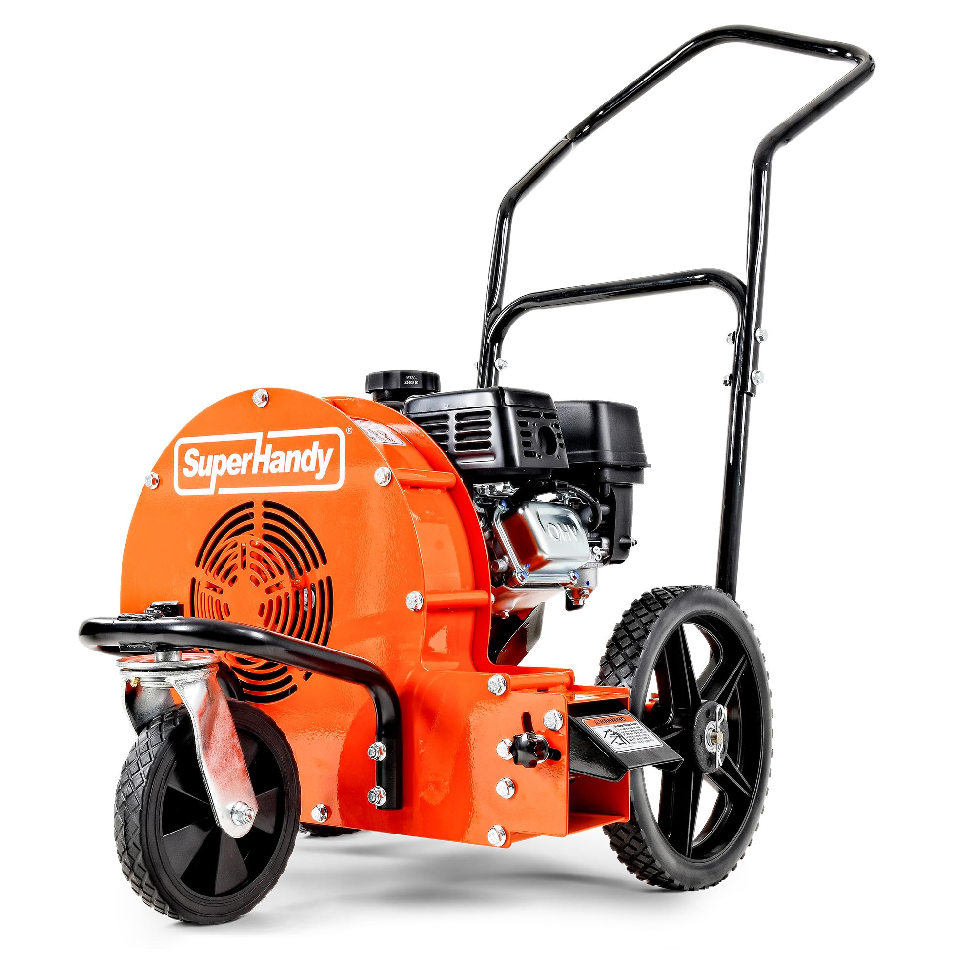 SuperHandy Walk Behind Leaf Blower, Wheeled Manual-Propelled, 7HP 209cc, 4 Stroke, Wind Force of 150 MPH / 1270 CFM at 3600RPM