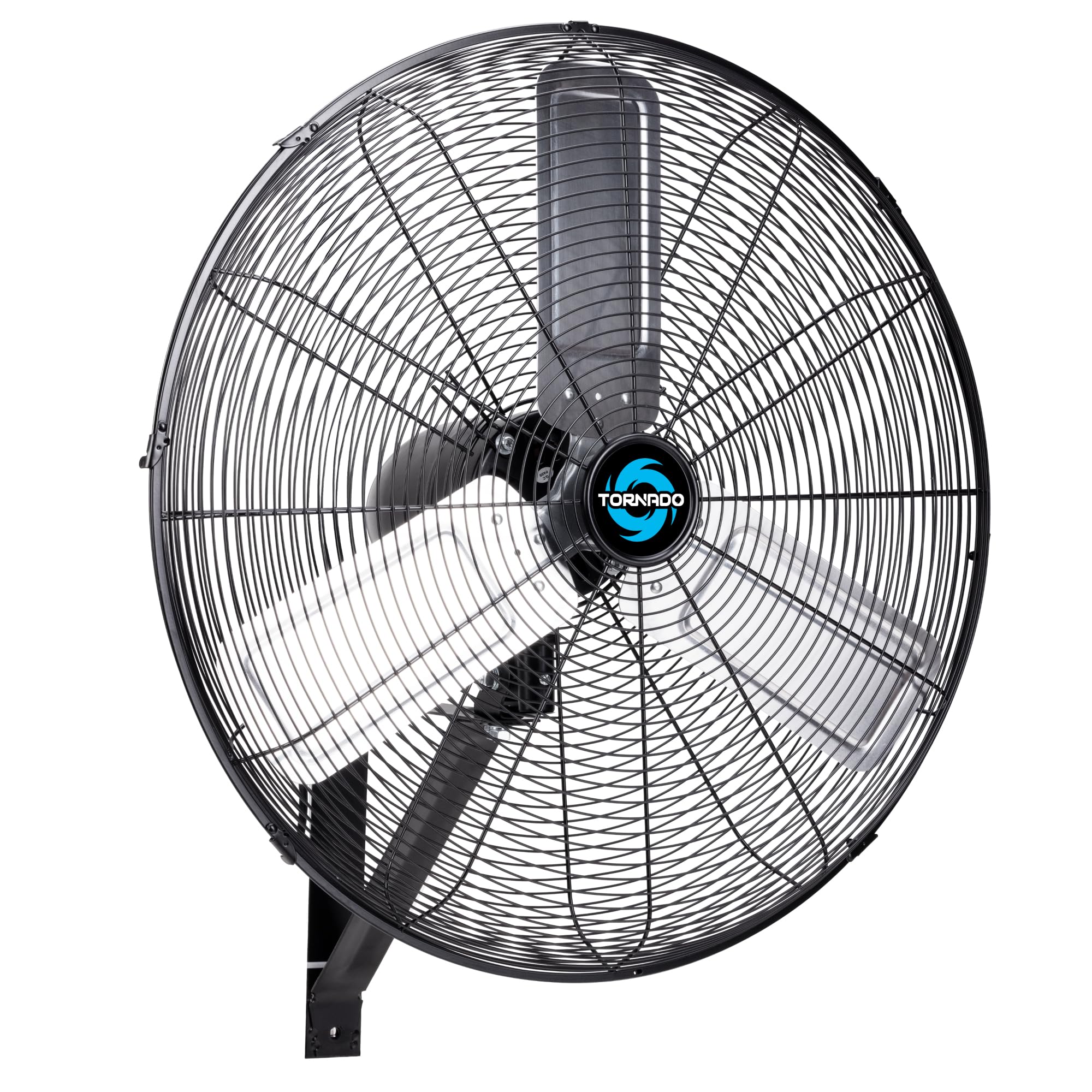 Tornado 24 Inch Pro Series High-Velocity Oscillating Wall Fan – 3-Speed, 7600 CFM, 6.6 FT Cord – UL Safety Certified for Commercial & Industrial Use